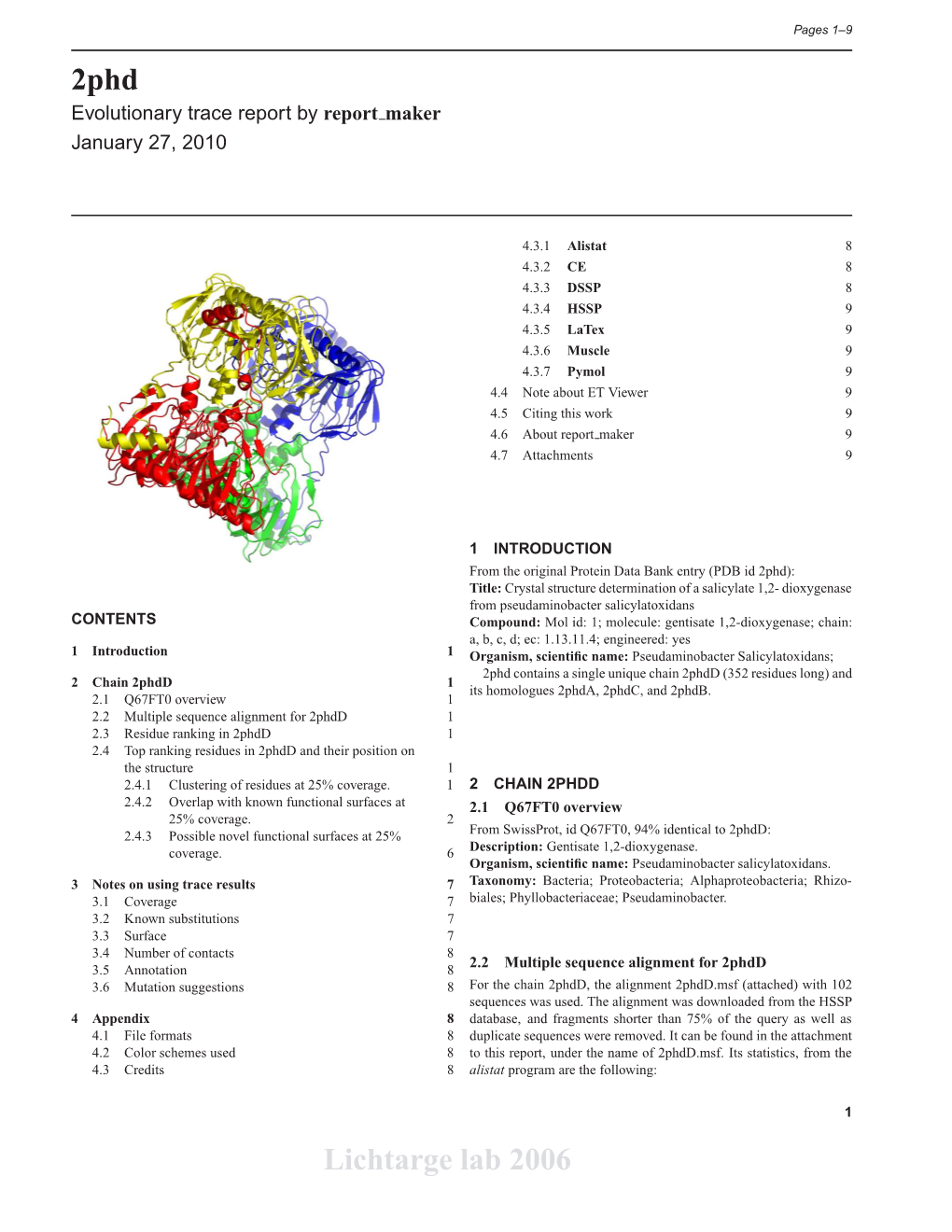 2Phd Lichtarge Lab 2006