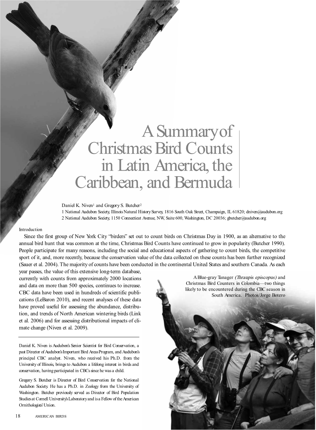 A Summary of Christmas Bird Counts in Latin America, the Caribbean, and Bermuda Continued from Page 23