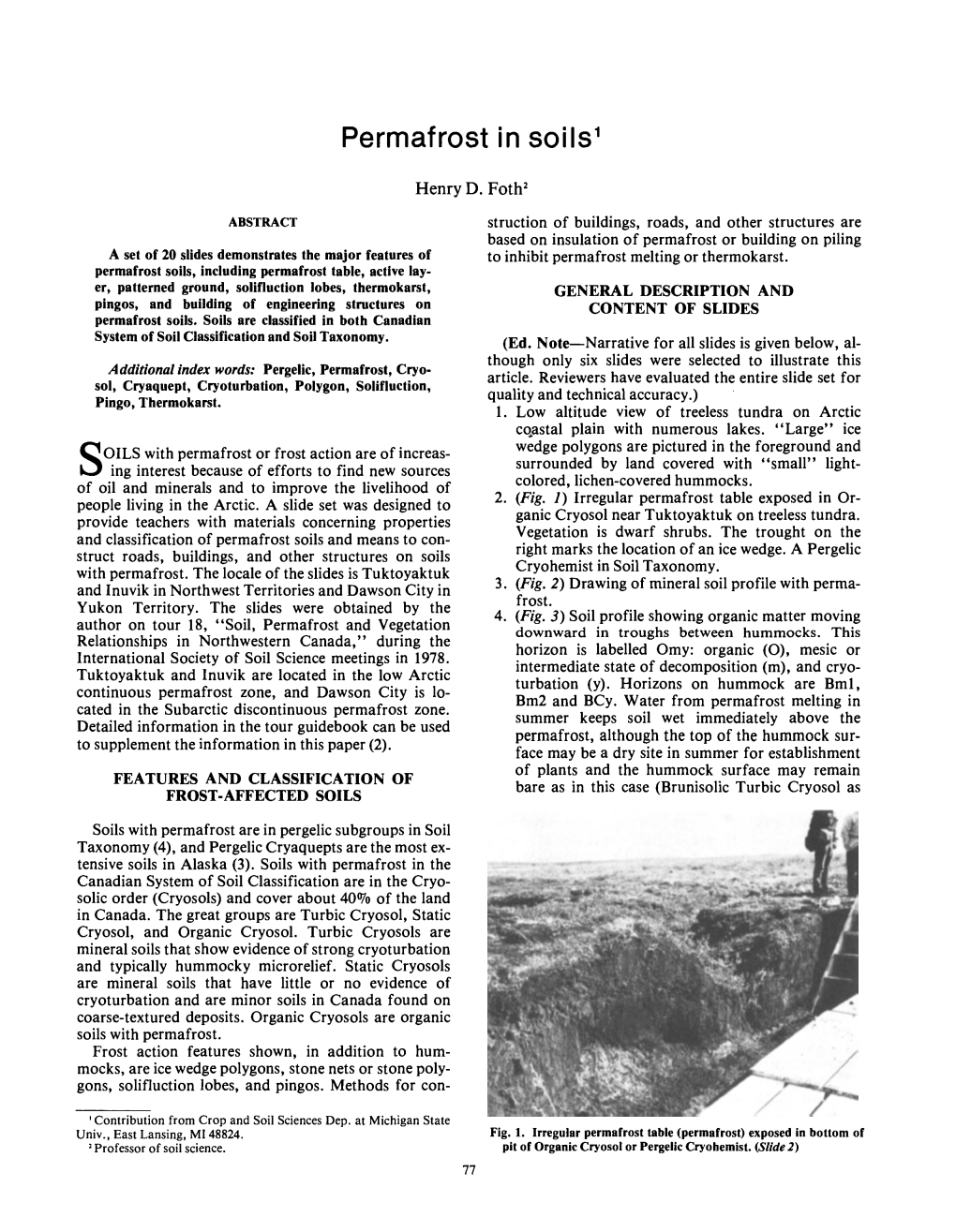 Permafrost in Soils (JNRLSE)