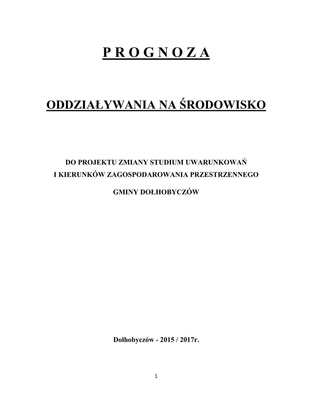 Prognoza Oddziaływania Na Środowisko