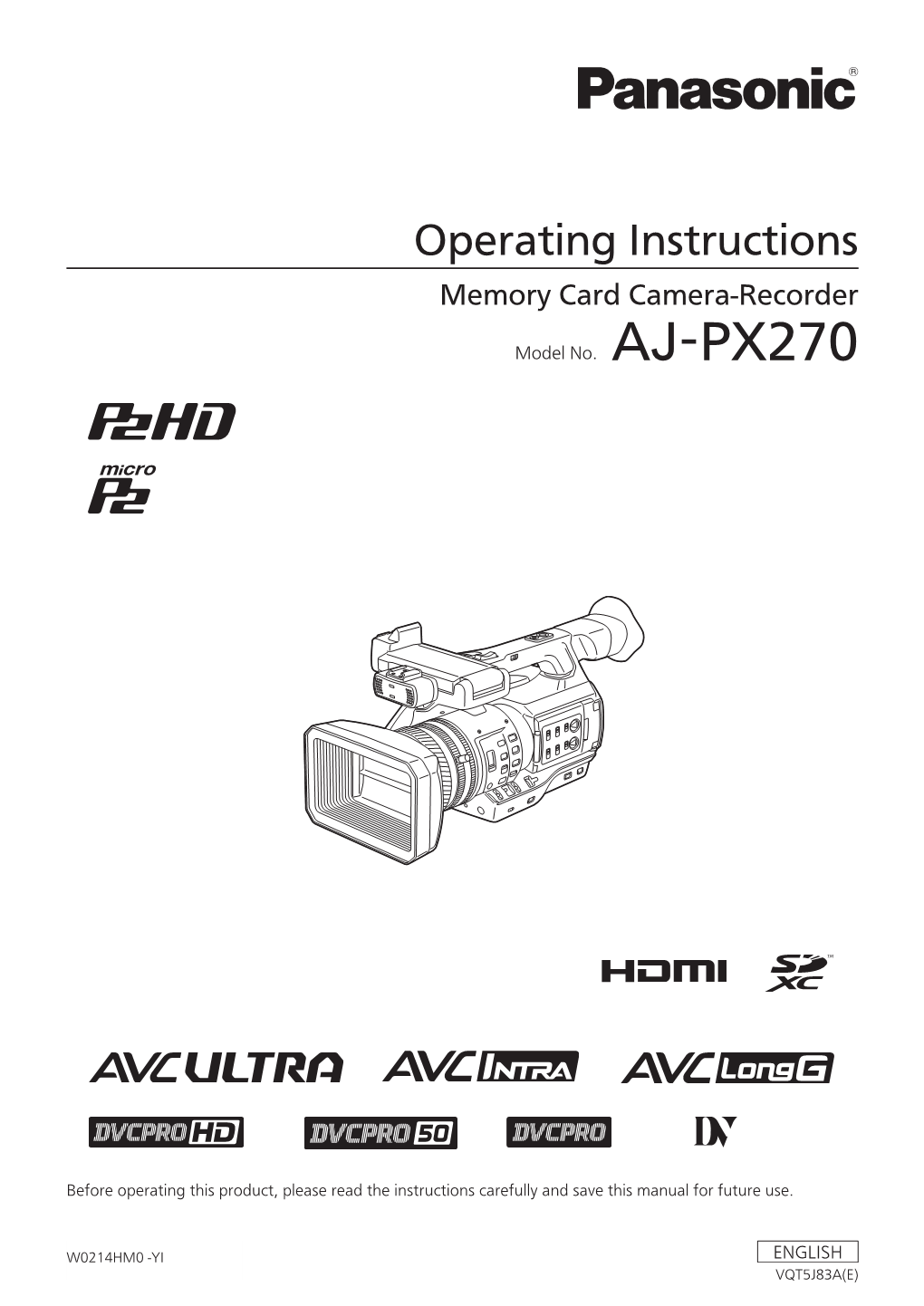 Operating Instructions Memory Card Camera-Recorder