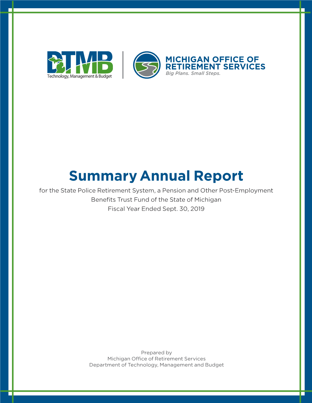 SPRS Summary Annual Report FY19