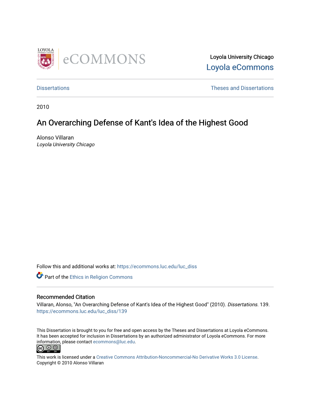 An Overarching Defense of Kant's Idea of the Highest Good