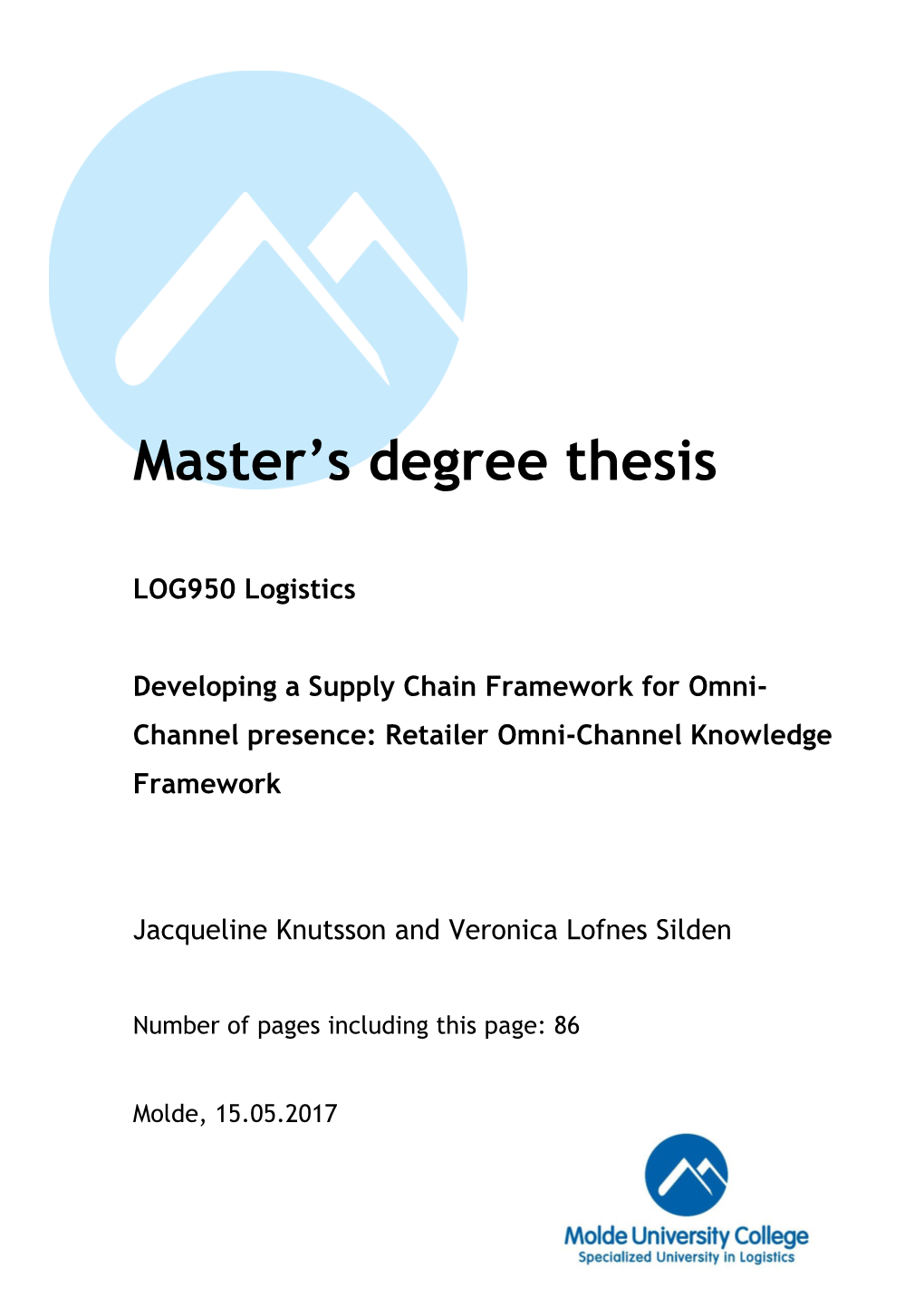 Master's Degree Thesis