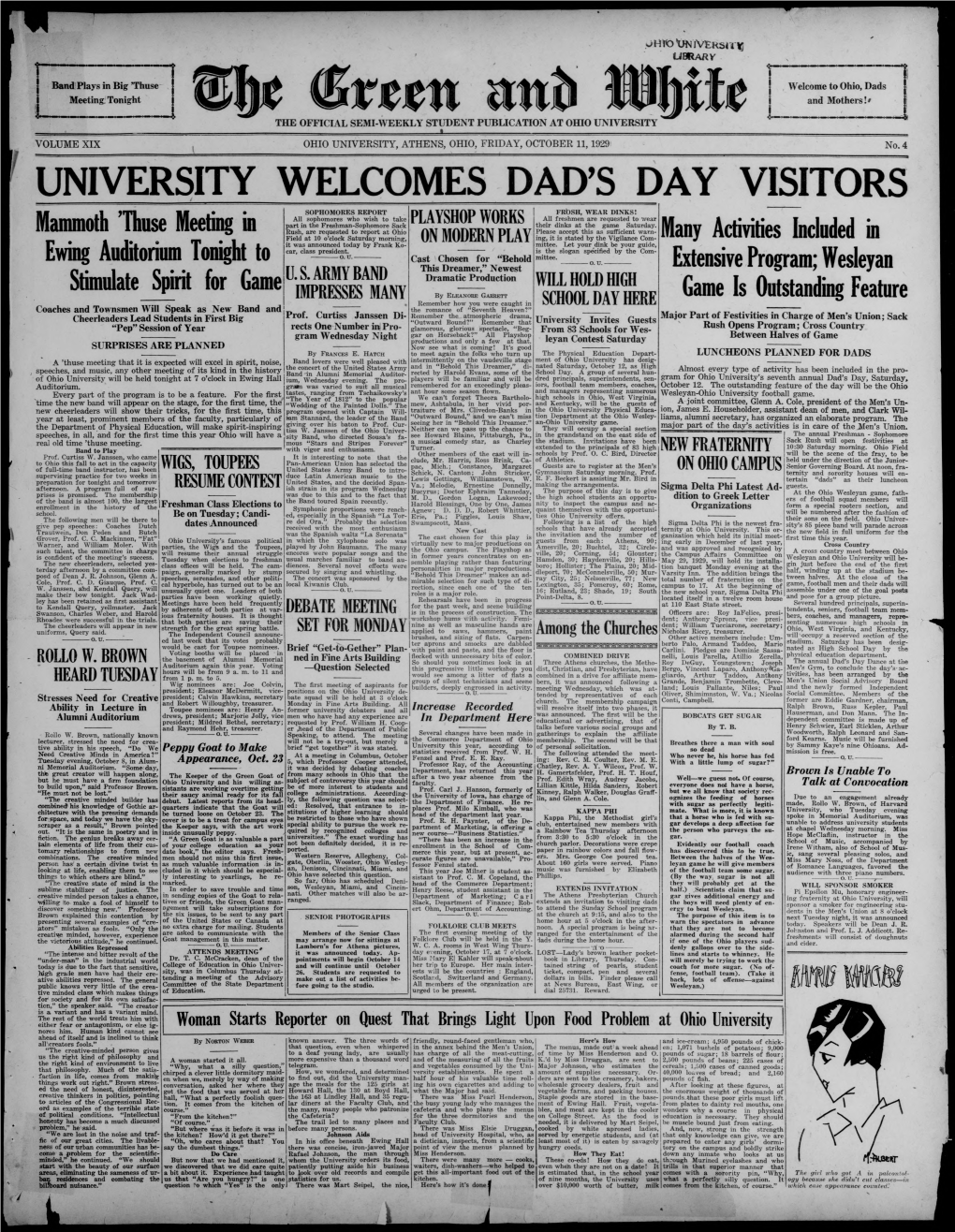 University Welcomes Dad's Day Visitors