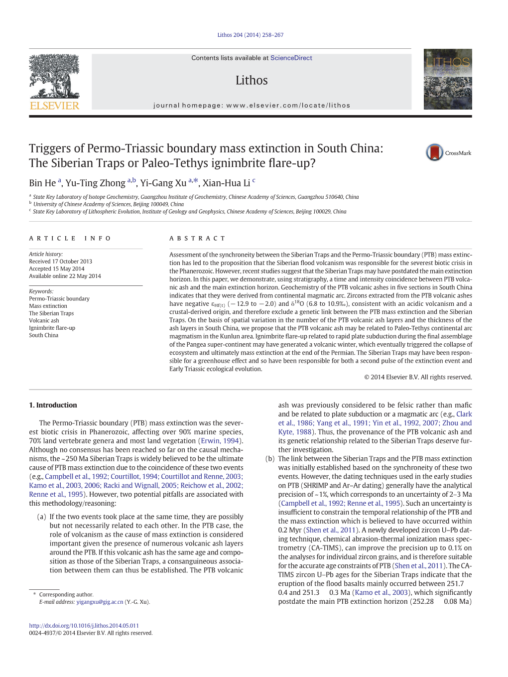 The Siberian Traps Or Paleo-Tethys Ignimbrite Flare-Up?