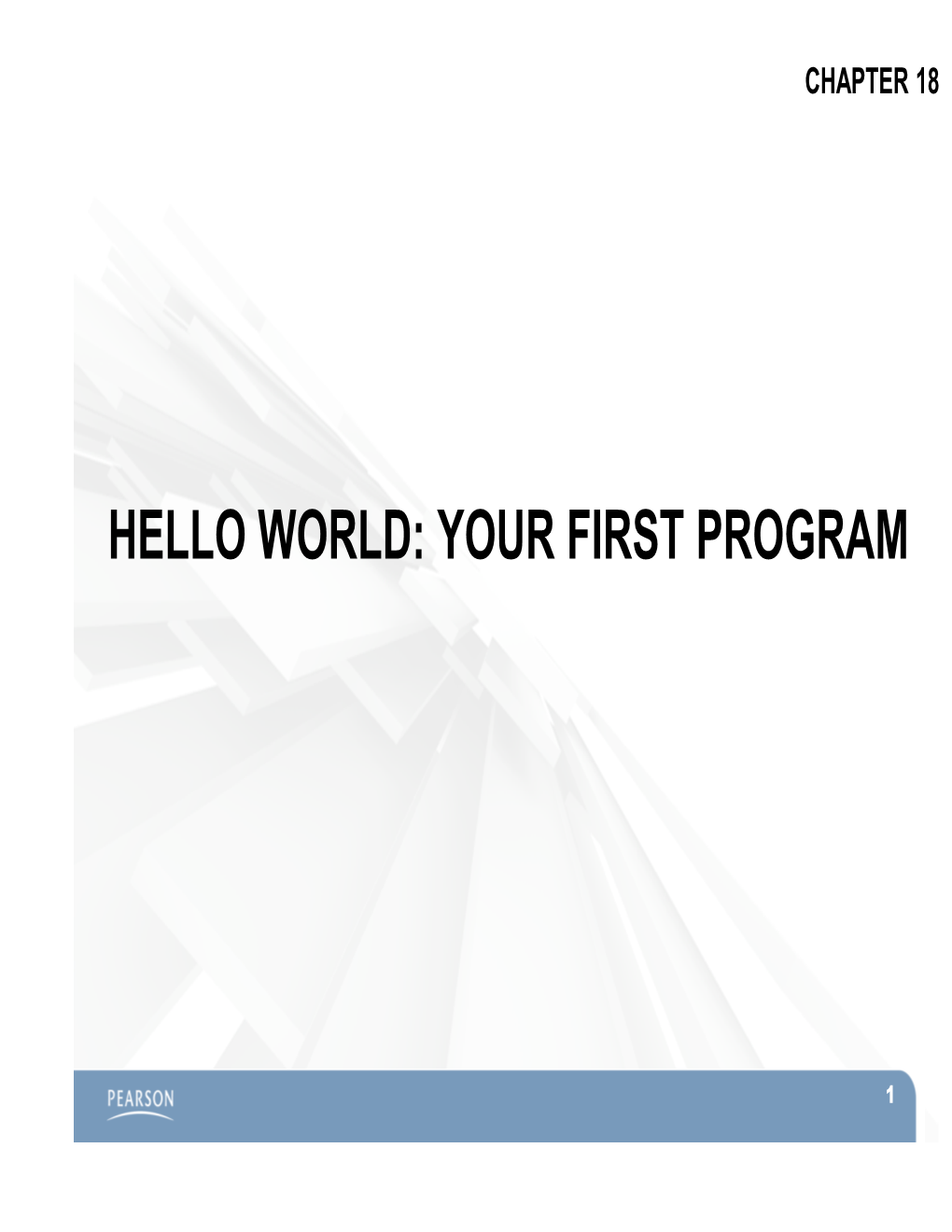 IGDPD C18-Hello World Your First Program