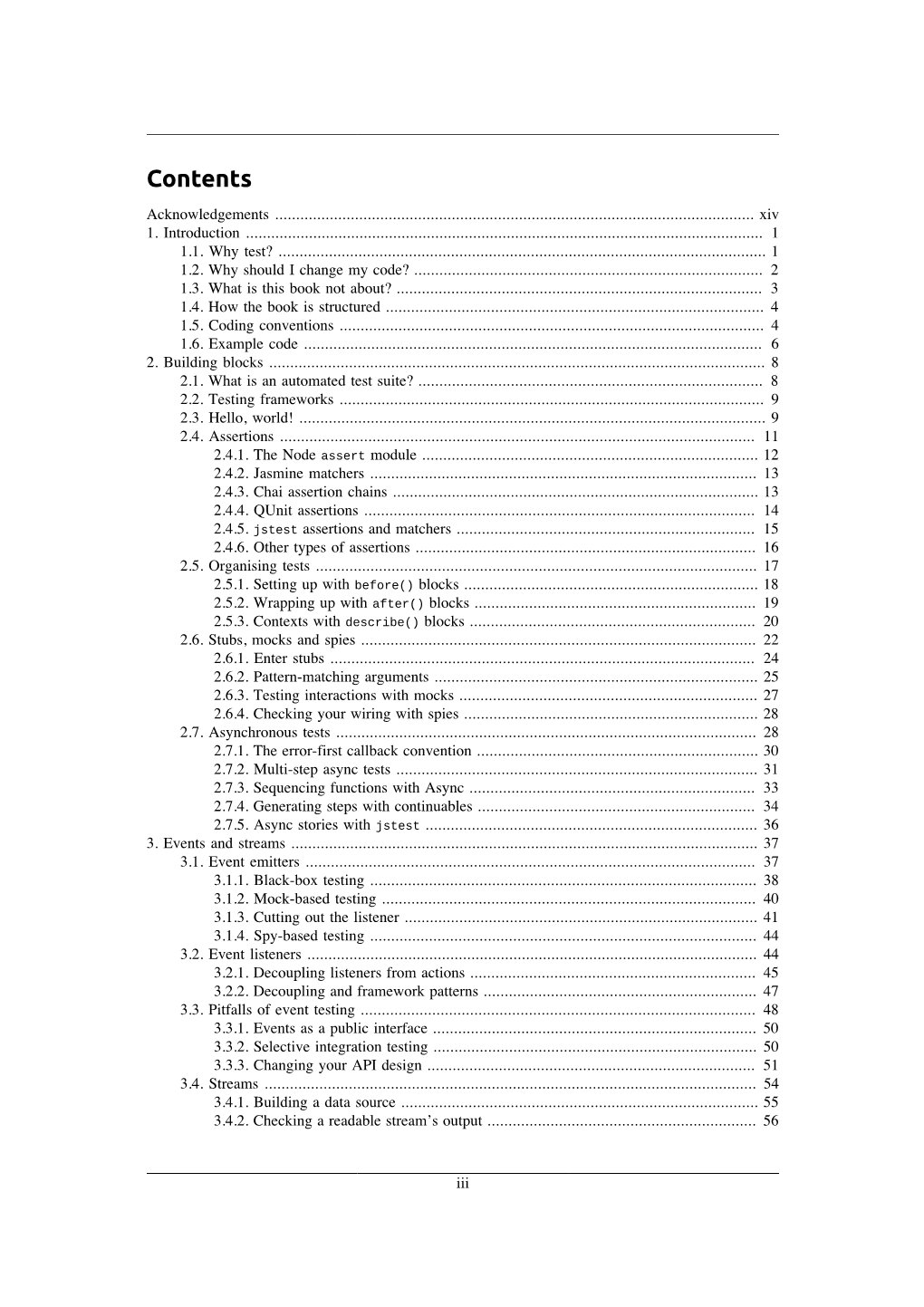 Table of Contents