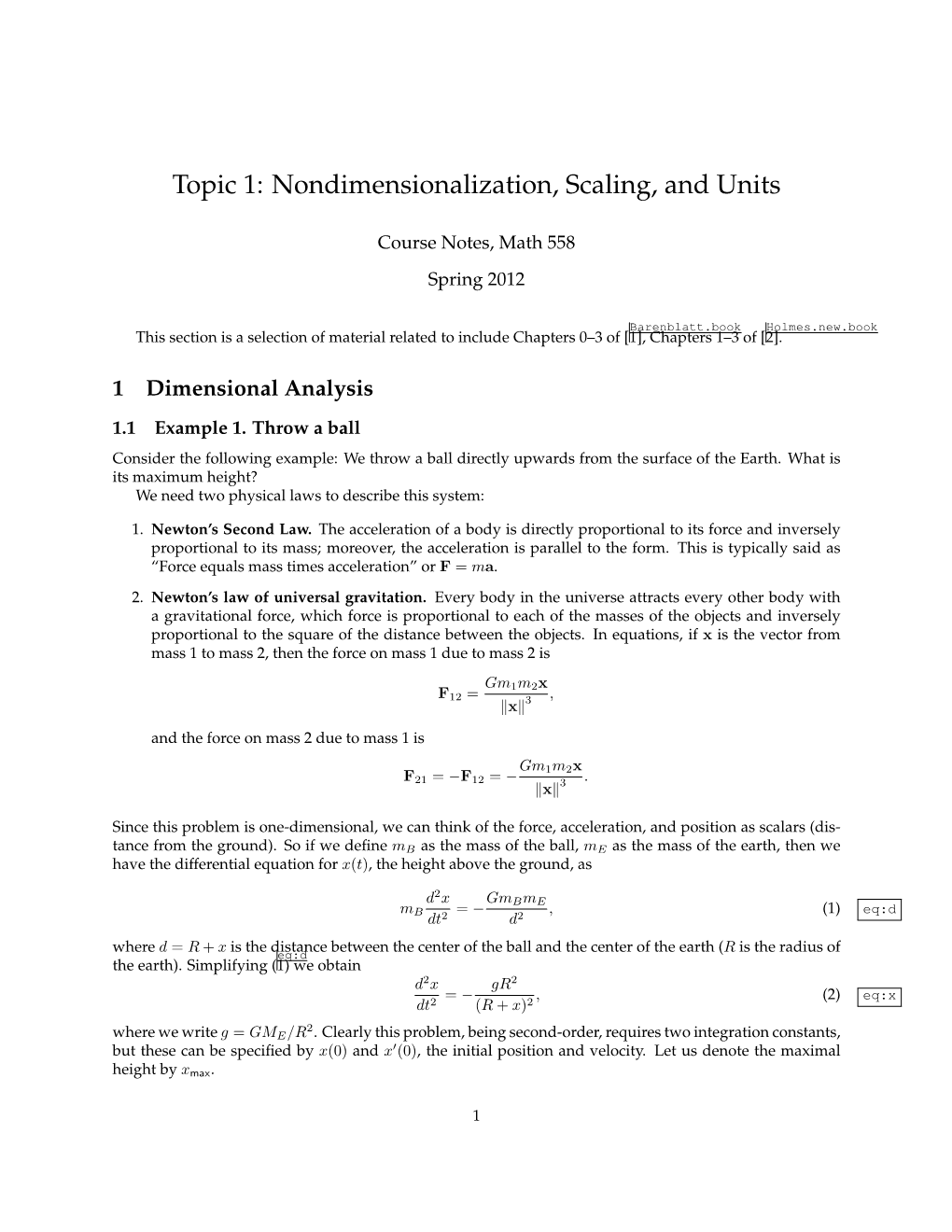 Nondimensionalization, Scaling, and Units