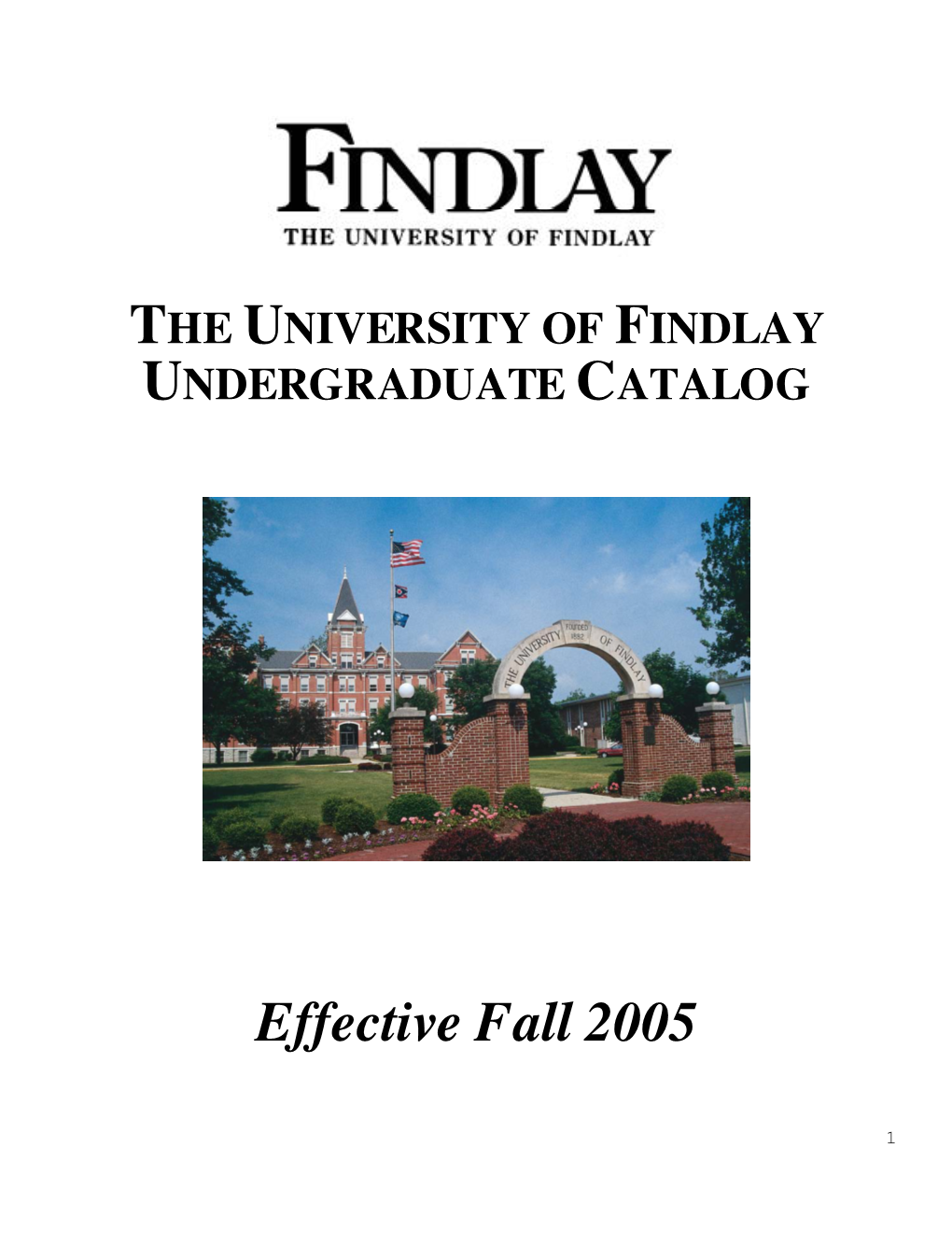 Effective Fall 2005