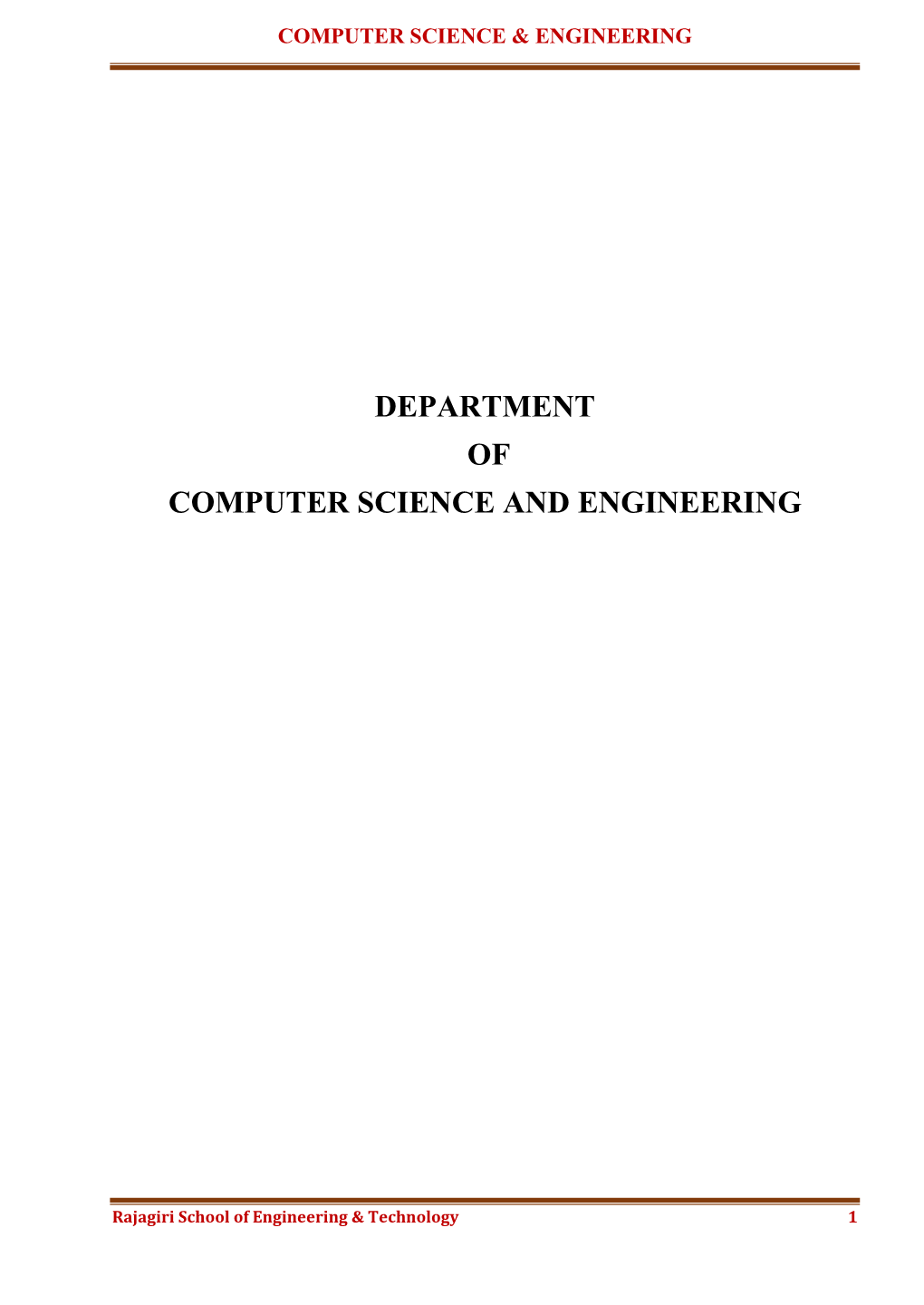 Department of Computer Science and Engineering