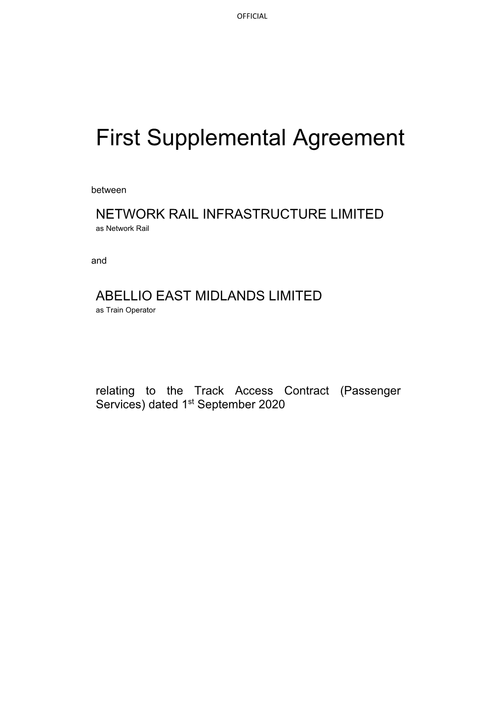 S22 Abellio East Midlands Limited 1St SA- Supplemental Agreement