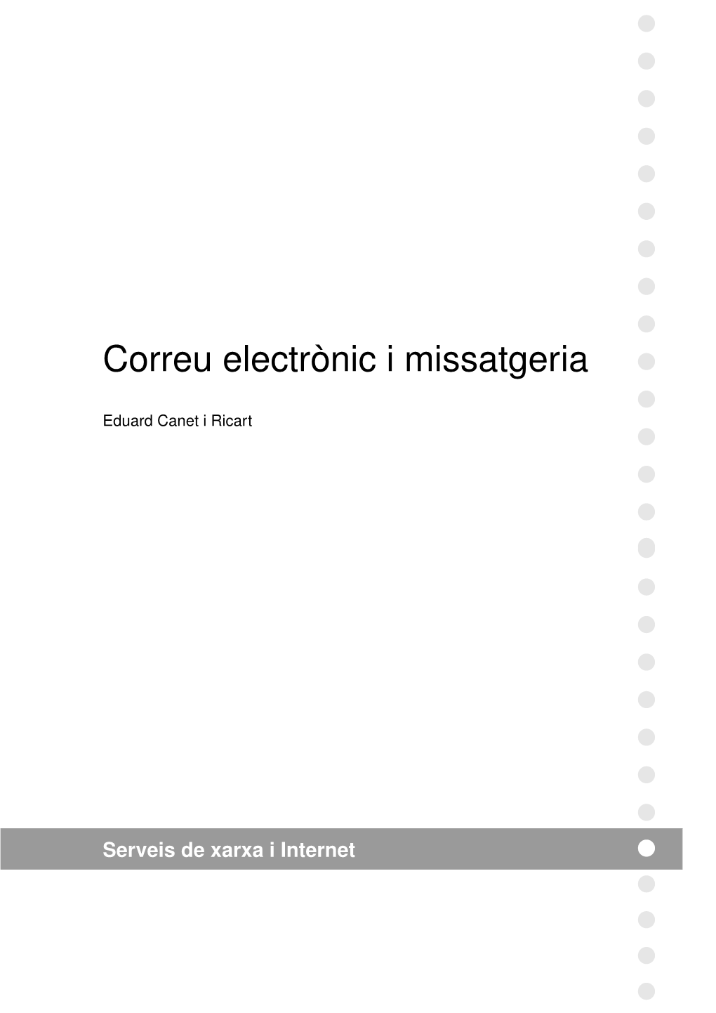 Correu Electrònic I Missatgeria