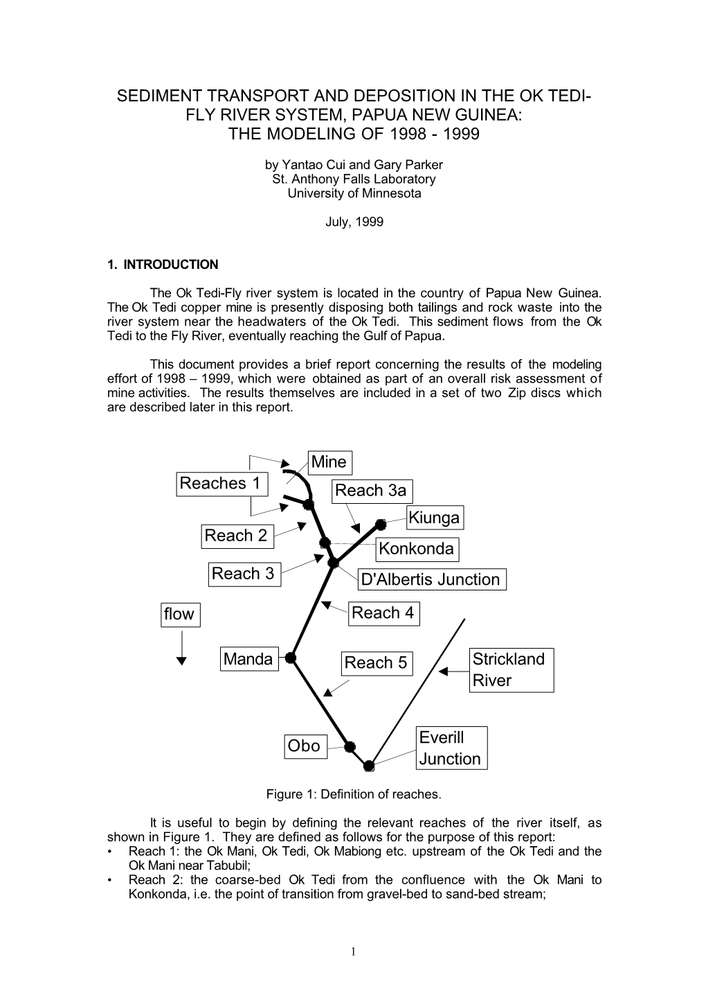 Sediment Transport and Deposition in the Ok Tedi- Fly River System, Papua New Guinea: the Modeling of 1998 - 1999