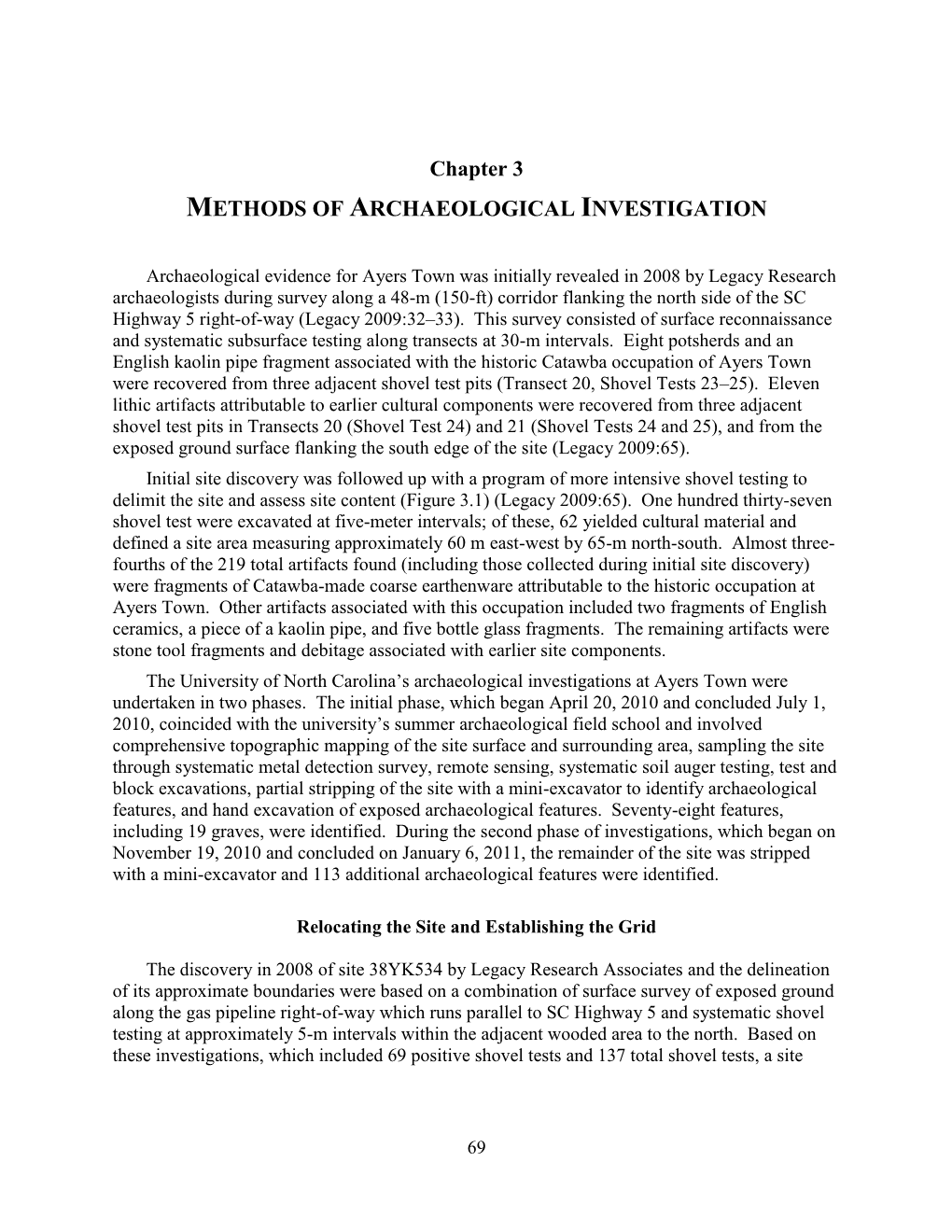 Chapter 3 METHODS of ARCHAEOLOGICAL INVESTIGATION