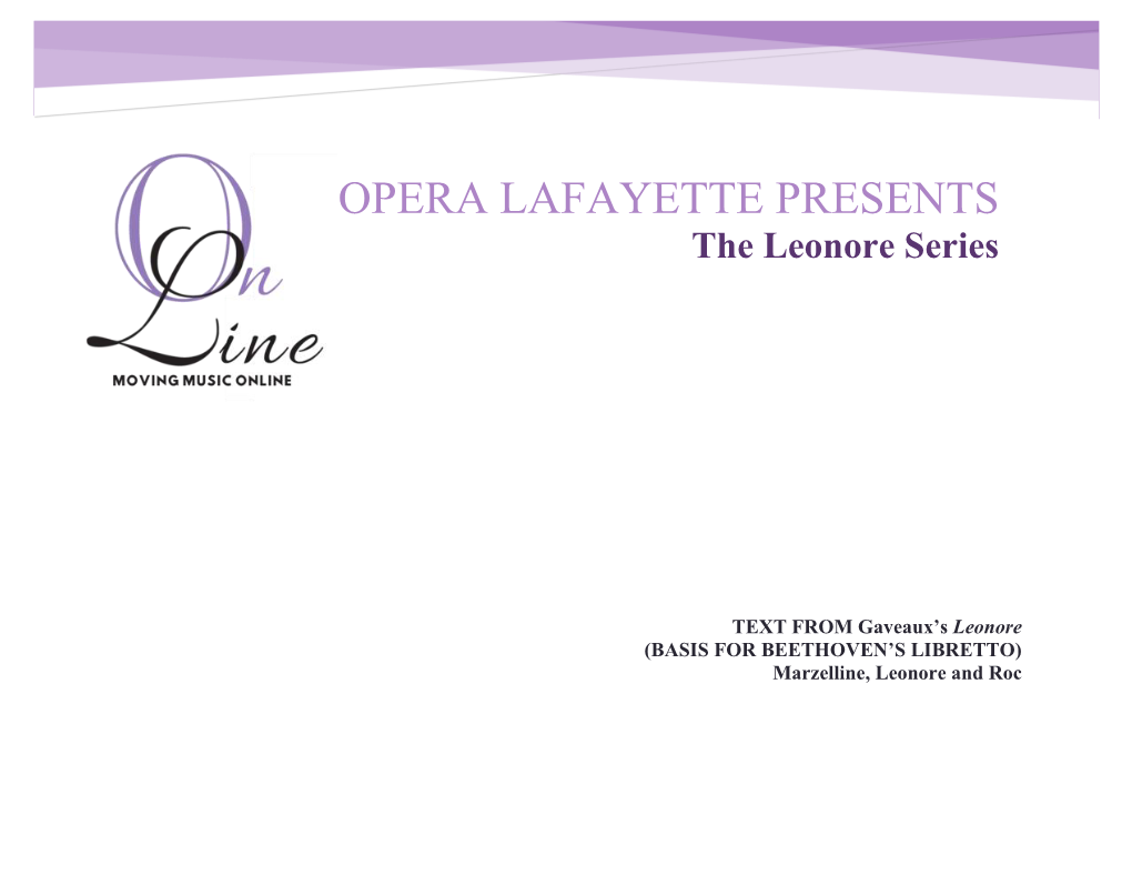 Gaveaux Libretto Excerpt