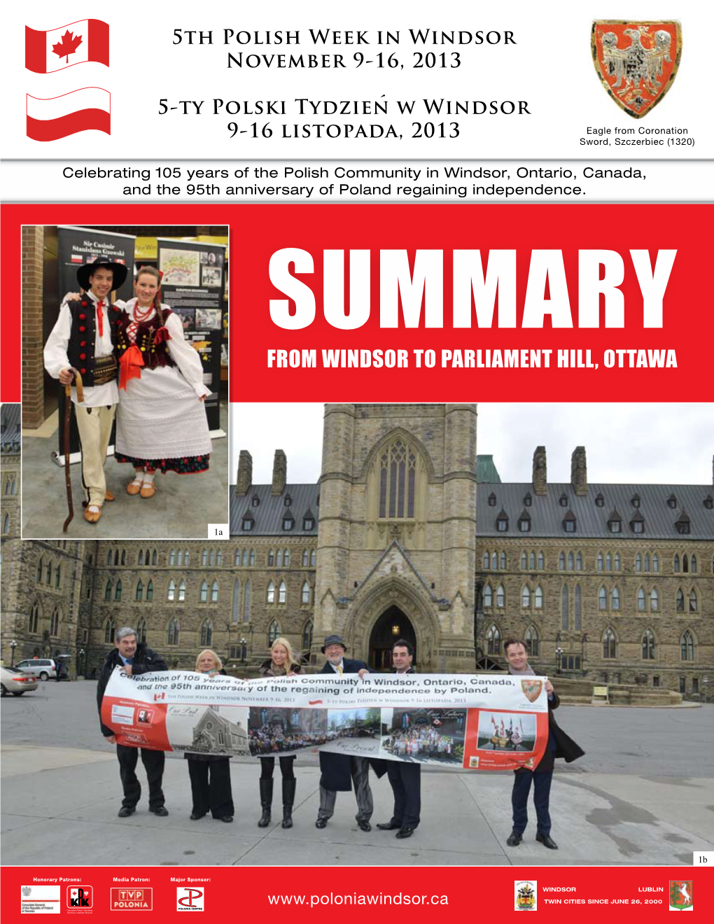 5Th Polish Week in Windsor November 9-16, 2013 5-Ty Polski Tydzien W