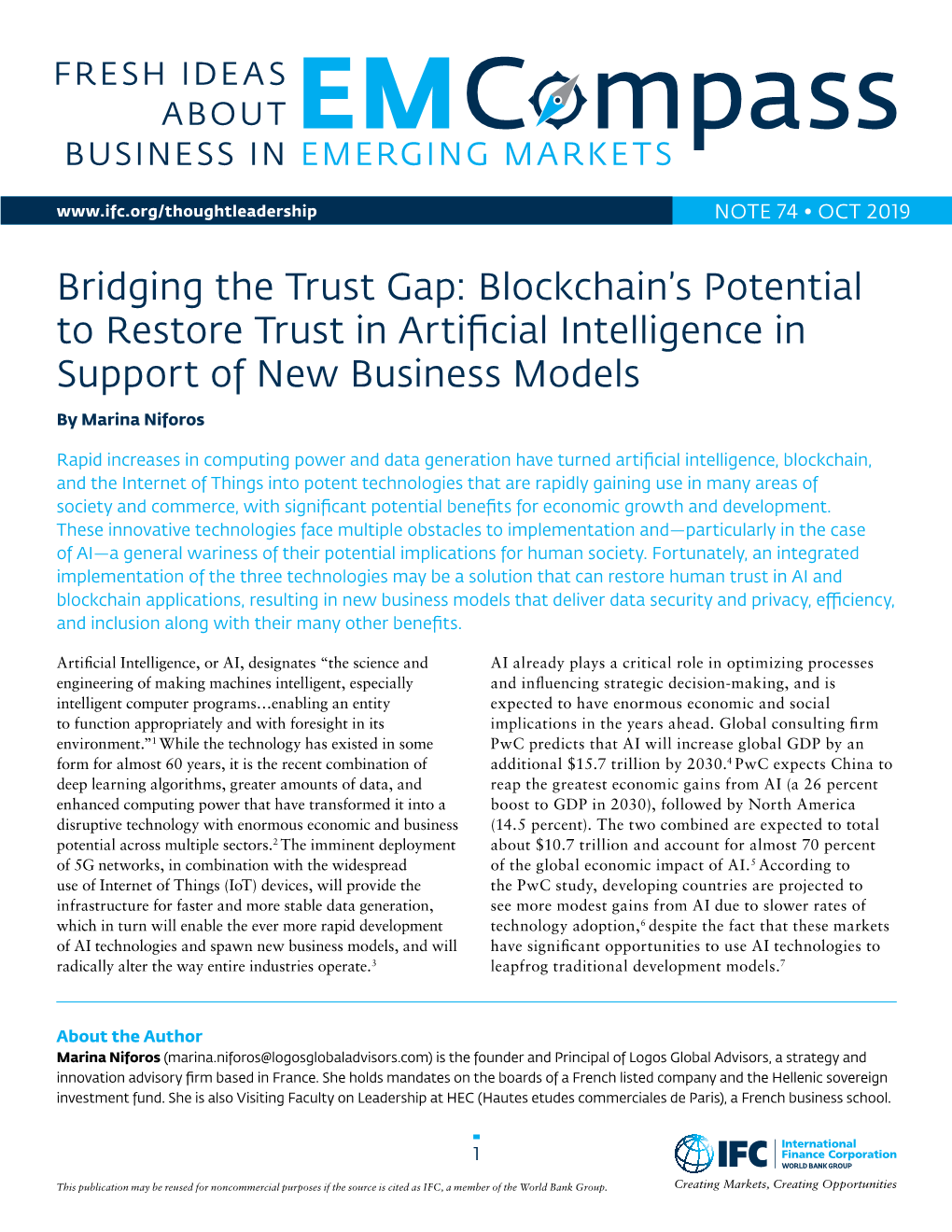 Blockchain's Potential to Restore Trust in Artificial Intelligence In