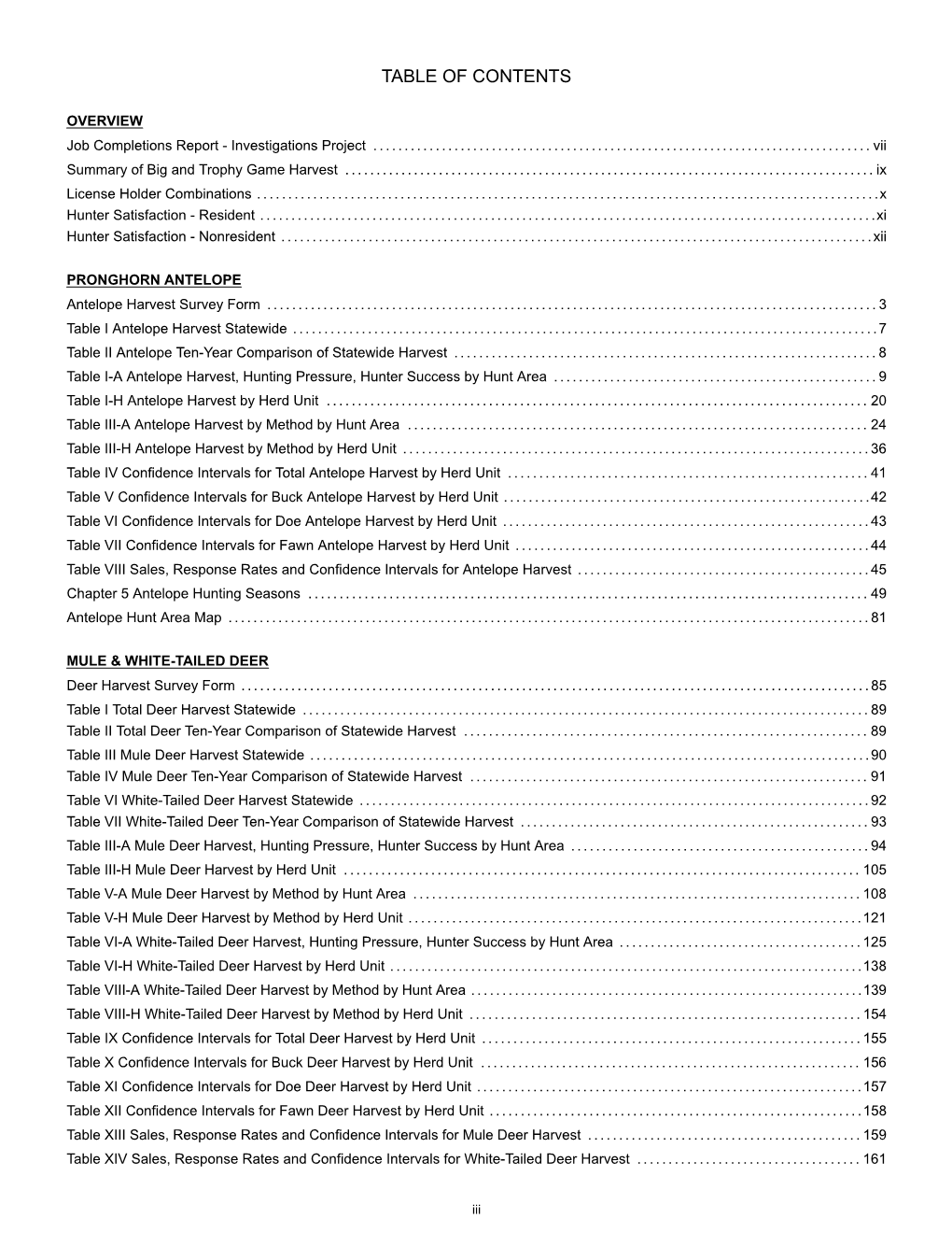 Table of Contents