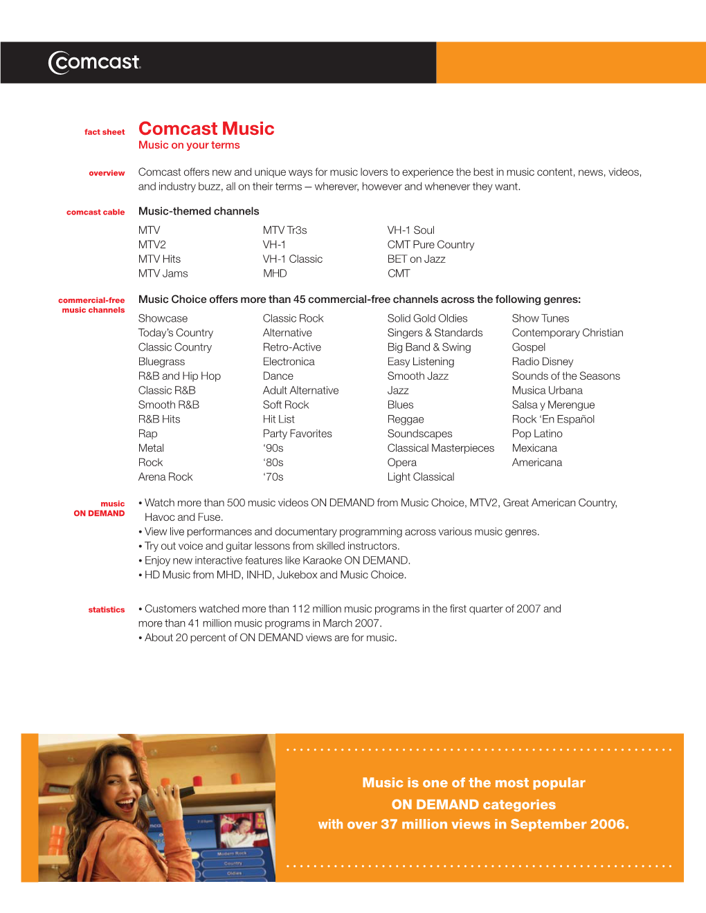 Comcast Music Music on Your Terms