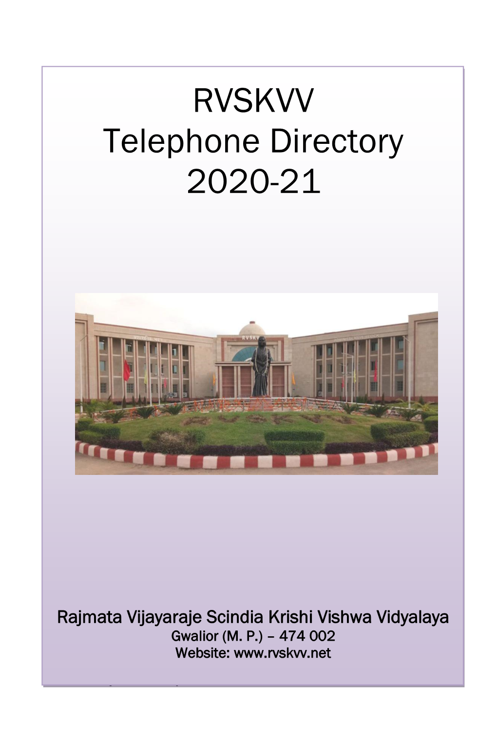 RVSKVV Telephone Directory 2020-21
