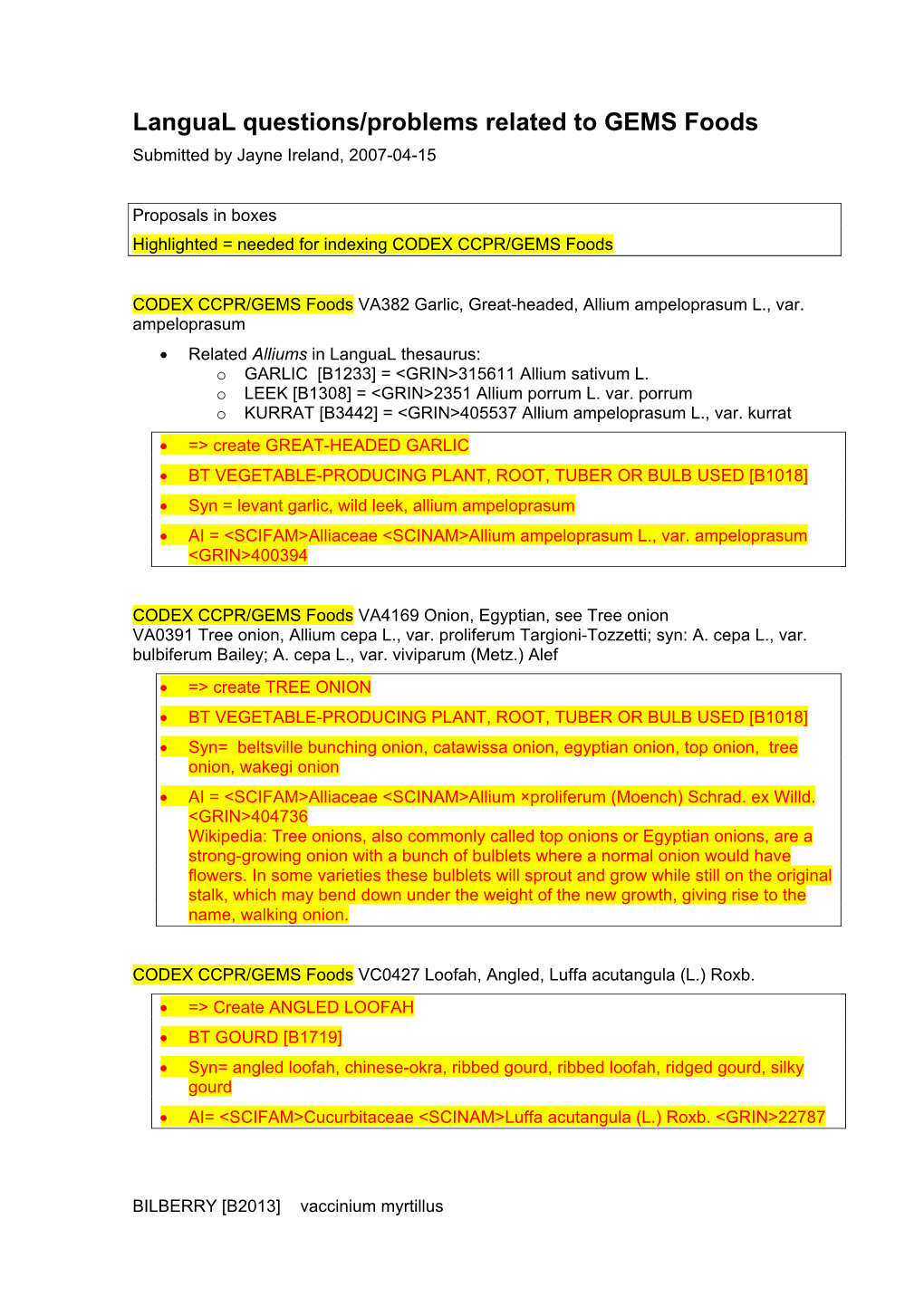 Proposal from Jayne Ireland on Behalf of Eurofir WP1.8