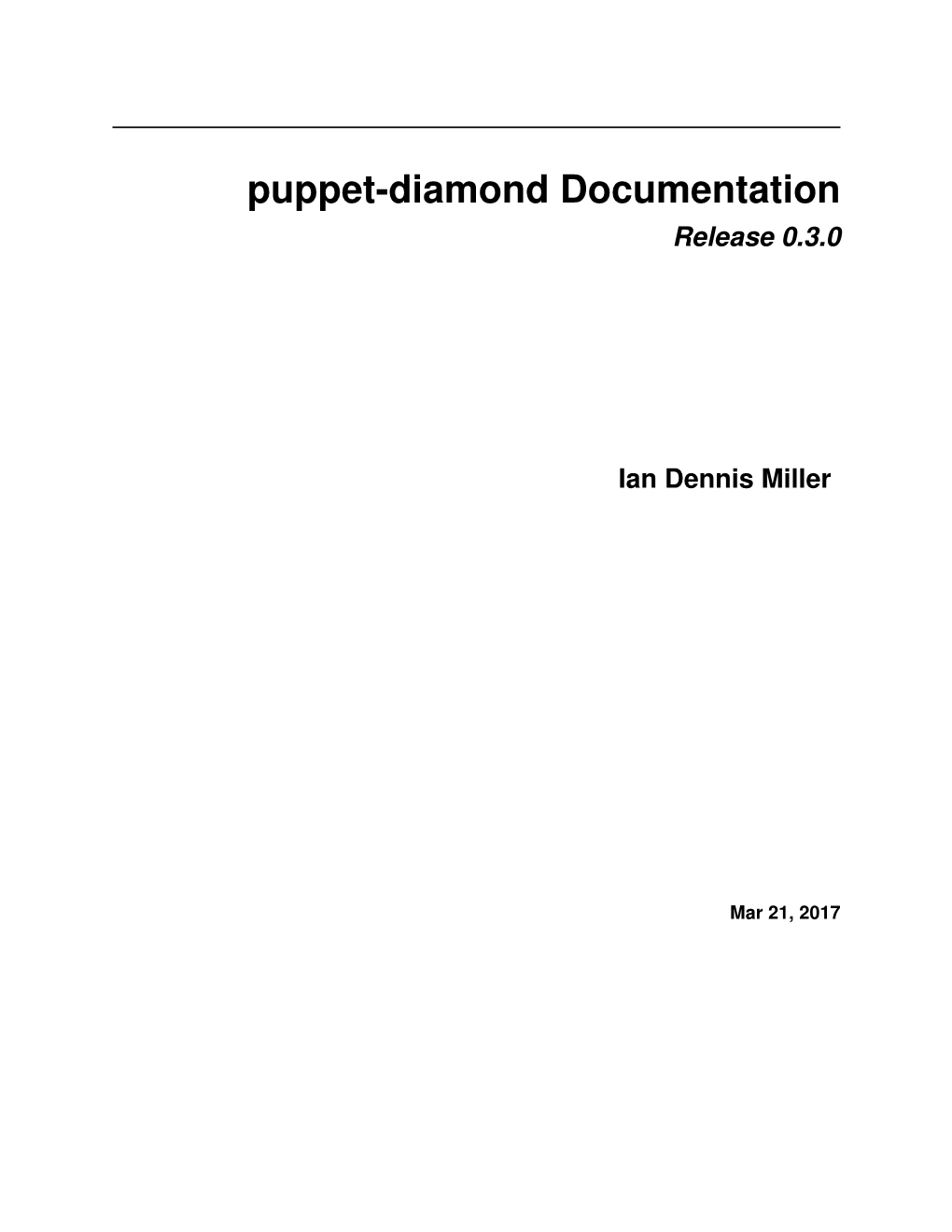 Puppet-Diamond Documentation Release 0.3.0