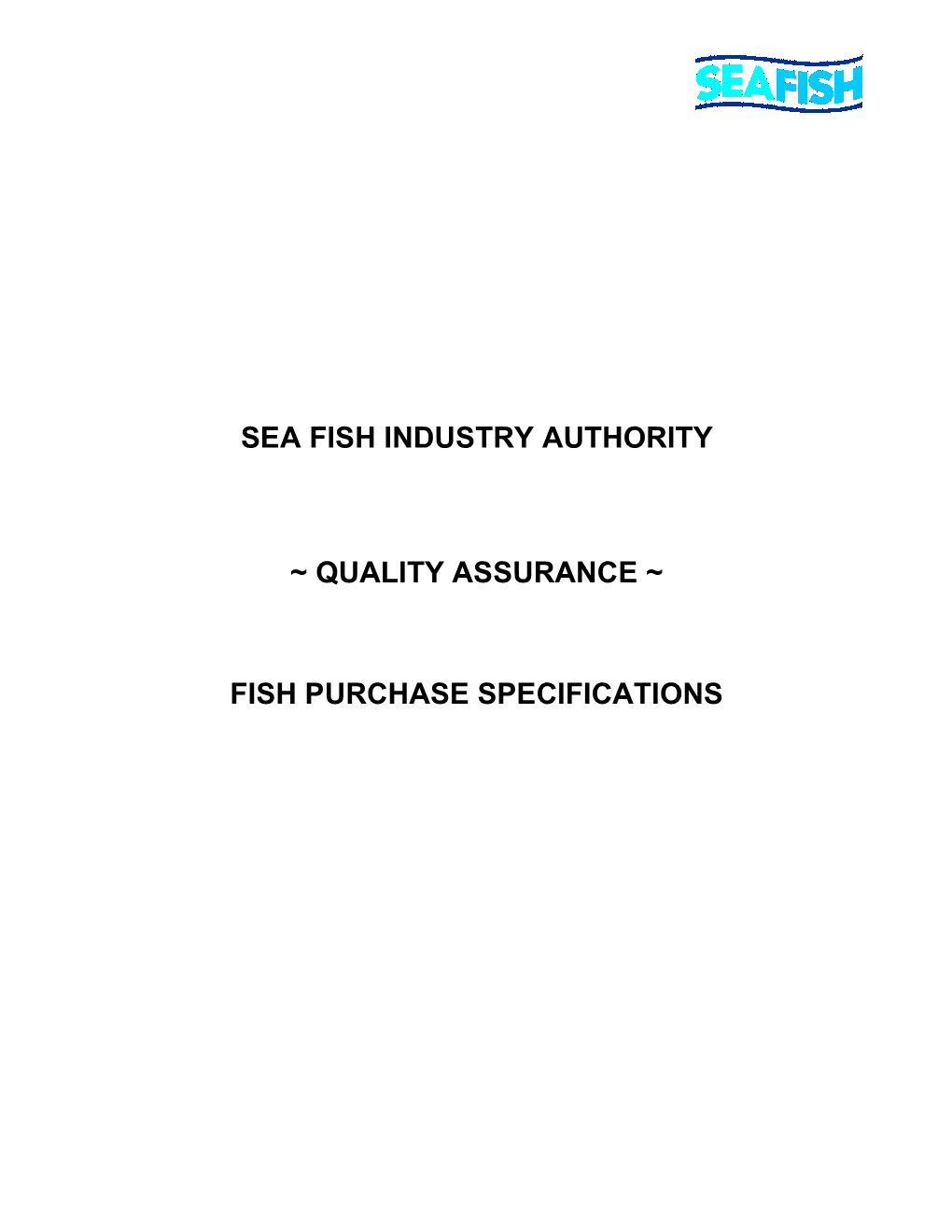 Specifications for the Purchase of Fish Revised 03