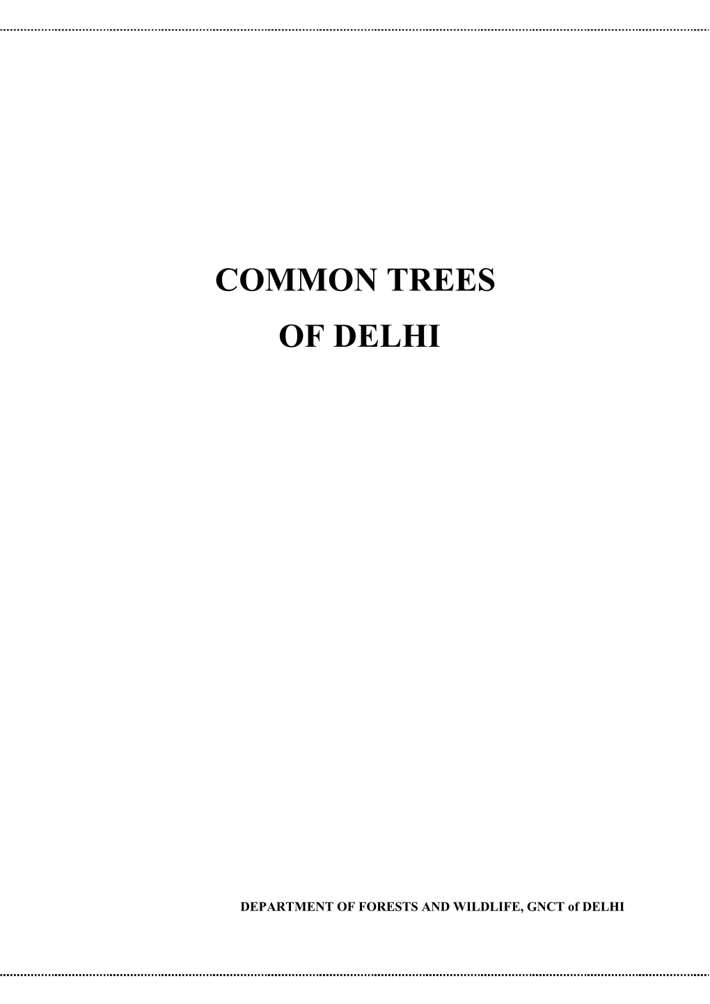 Common Trees of Delhi