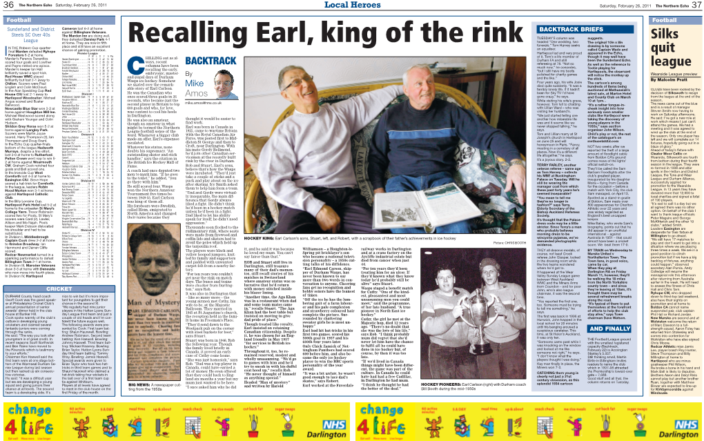 Recalling Earl, King of the Rink