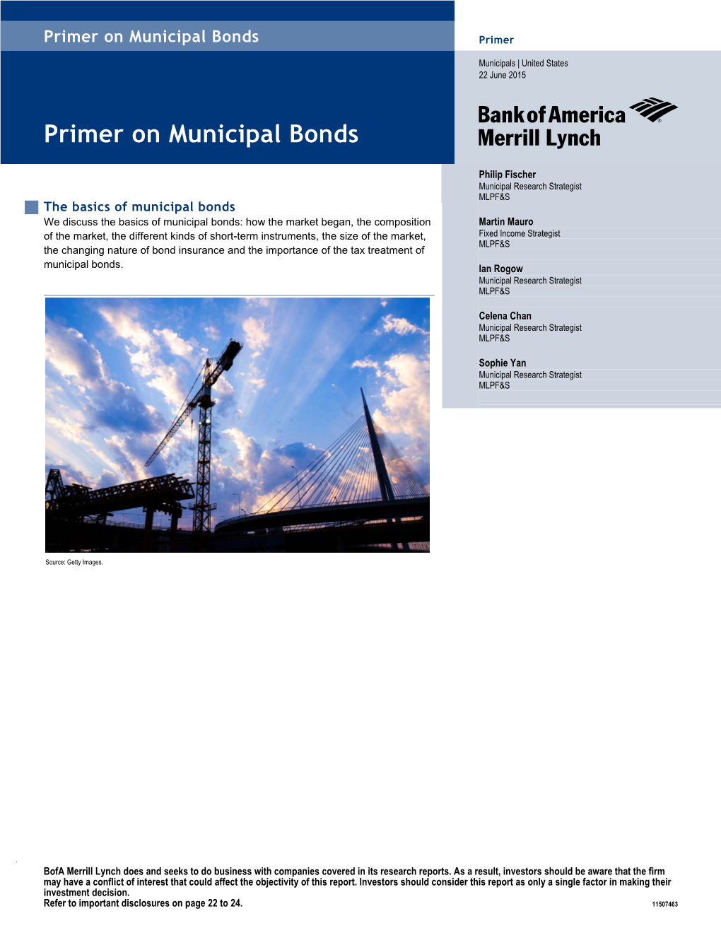 Primer on Municipal Bonds Primer