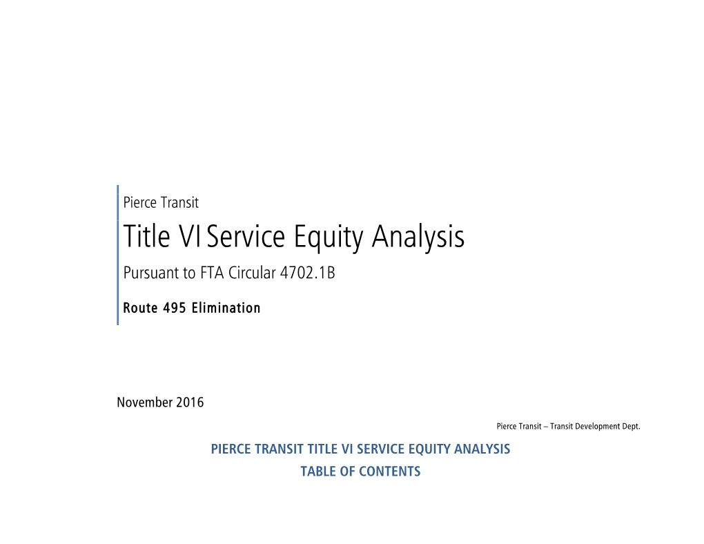 Title Viservice Equity Analysis