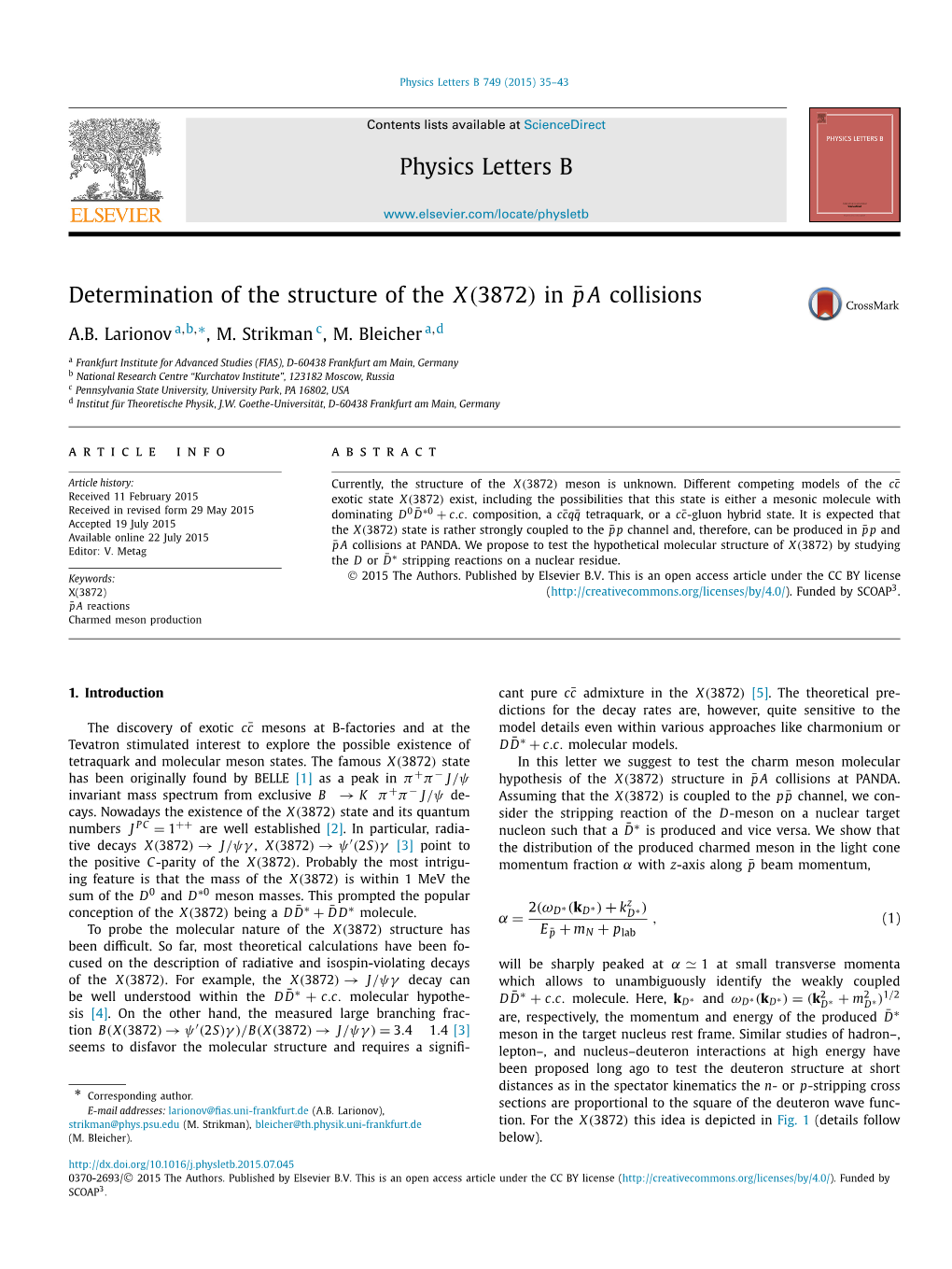 Determination of the Structure of the X(3872) in P̄a Collisions