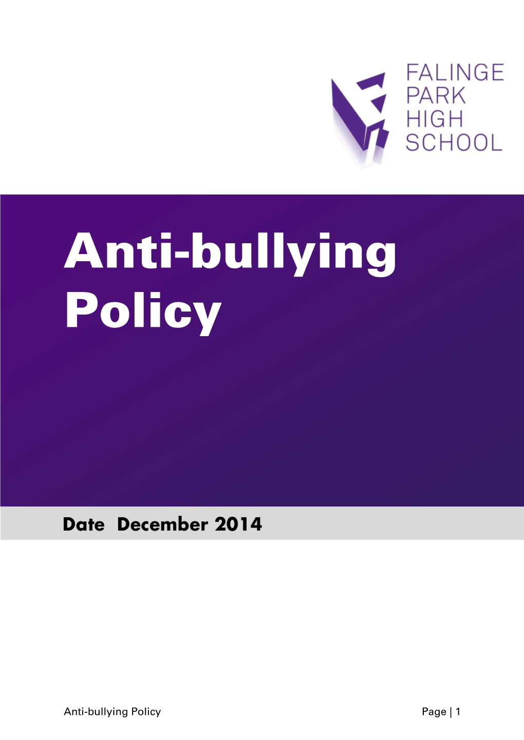 Anti-Bullying Policy