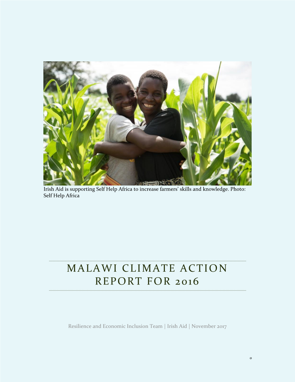 2016 Malawi Country Climate Action Report