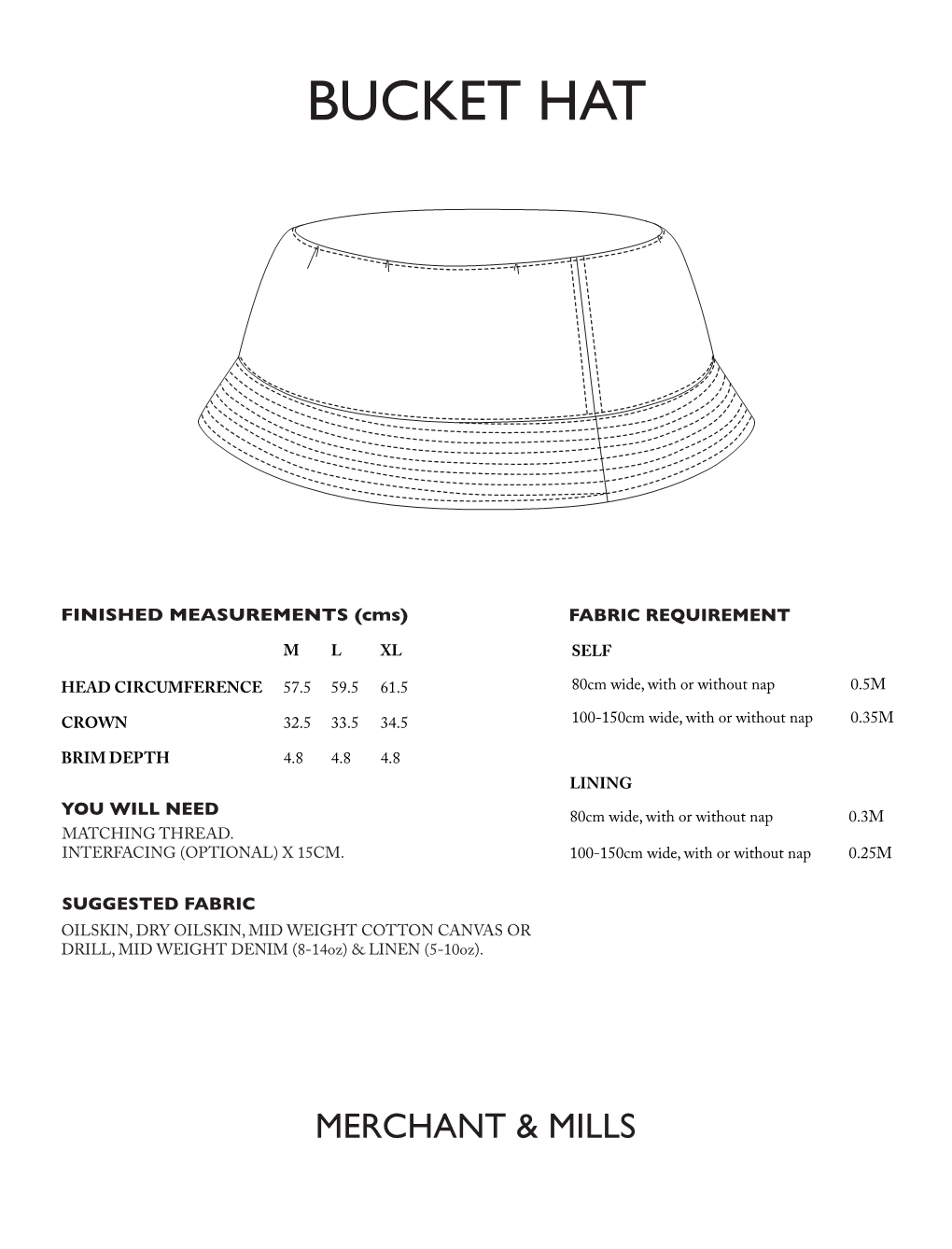 Bucket Hat Digital Instructions