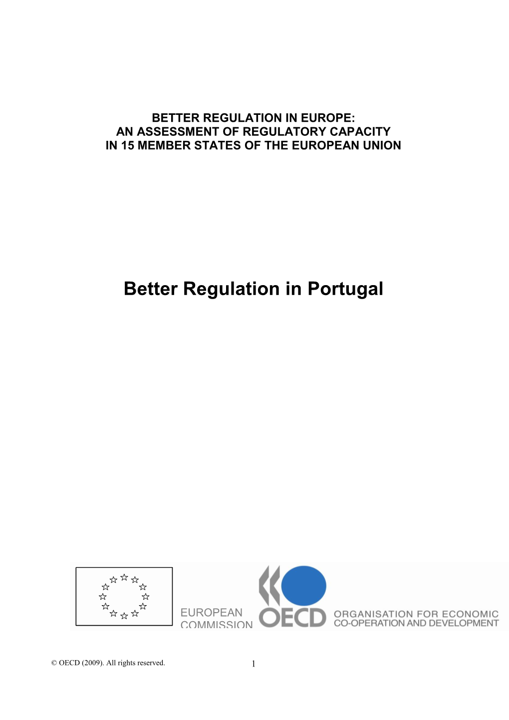 Better Regulation in Portugal