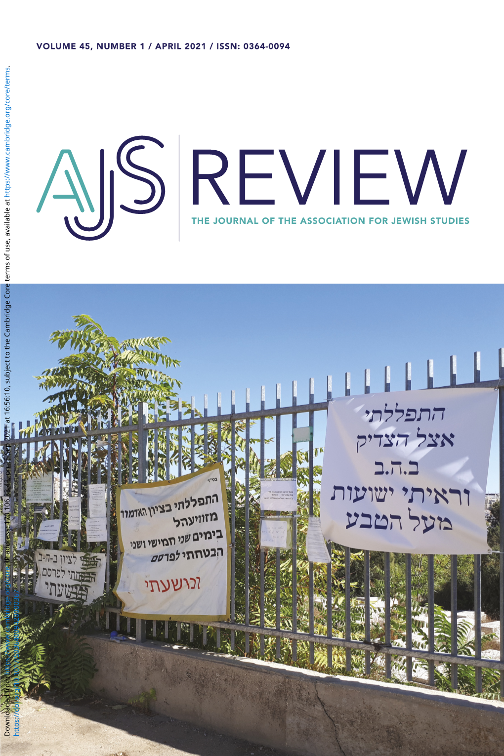 Reviewthe Journal of the Association for Jewish Studies