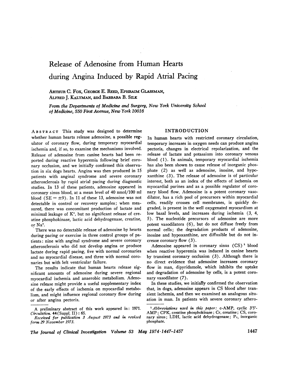 During Angina Induced by Rapid Atrial Pacing