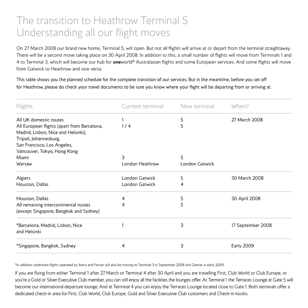 The Transition to Heathrow Terminal 5 Understanding All Our Flight Moves