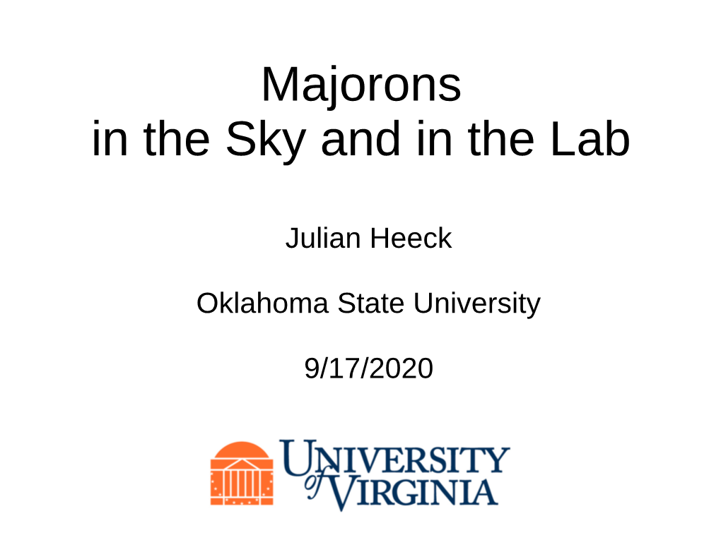 Majorons in the Sky and in the Lab