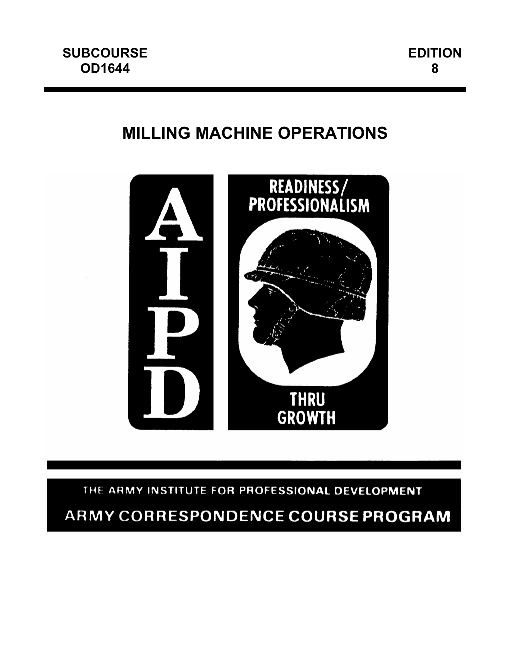 Milling Machine Operations