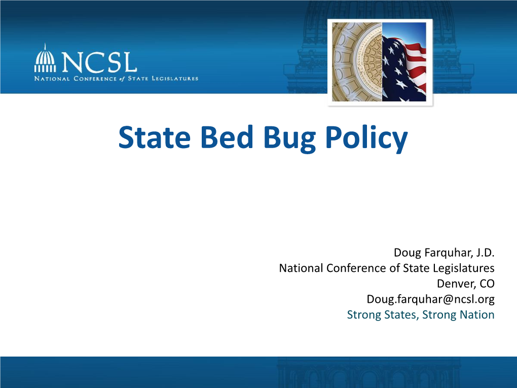 State Bed Bug Policy