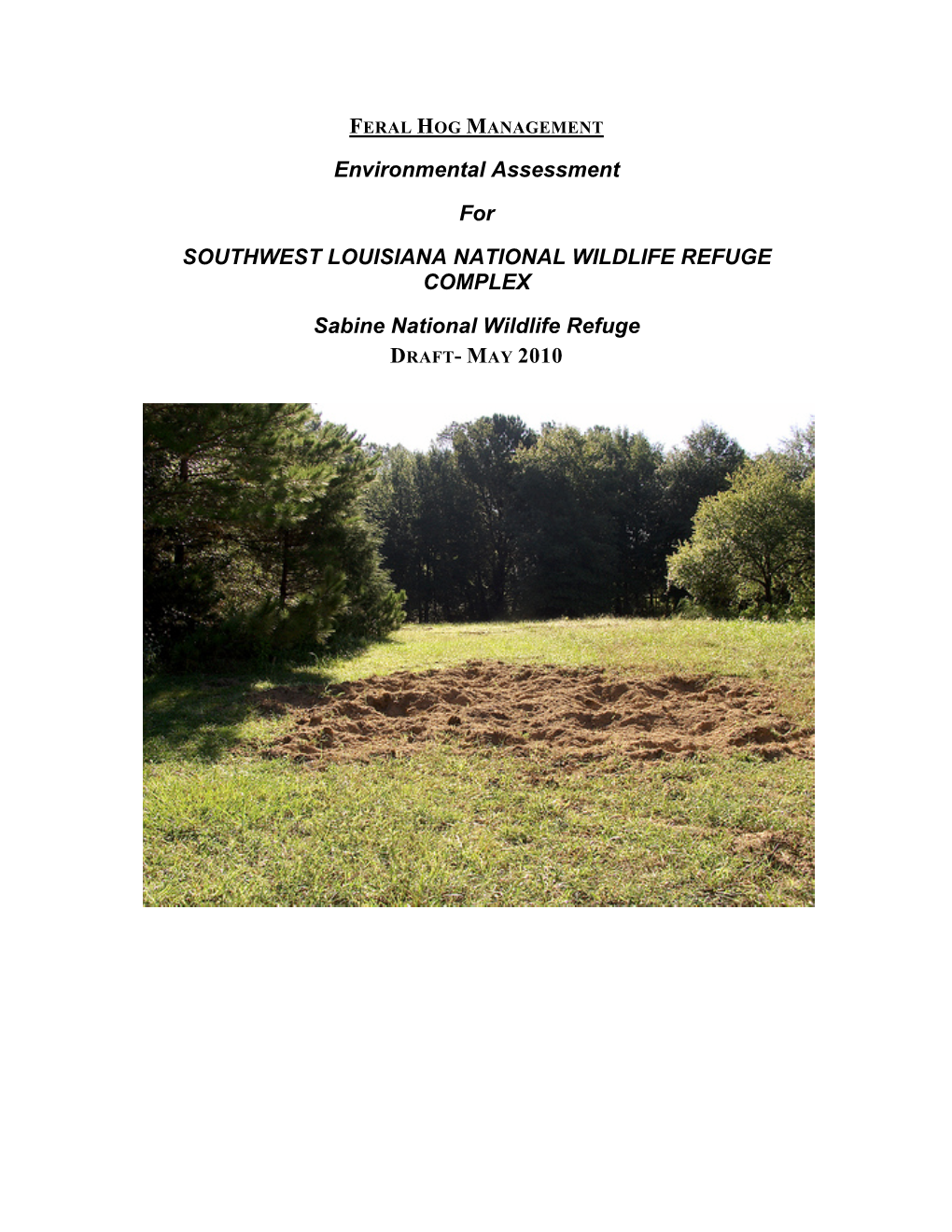 Environmental Assessment for SOUTHWEST LOUISIANA