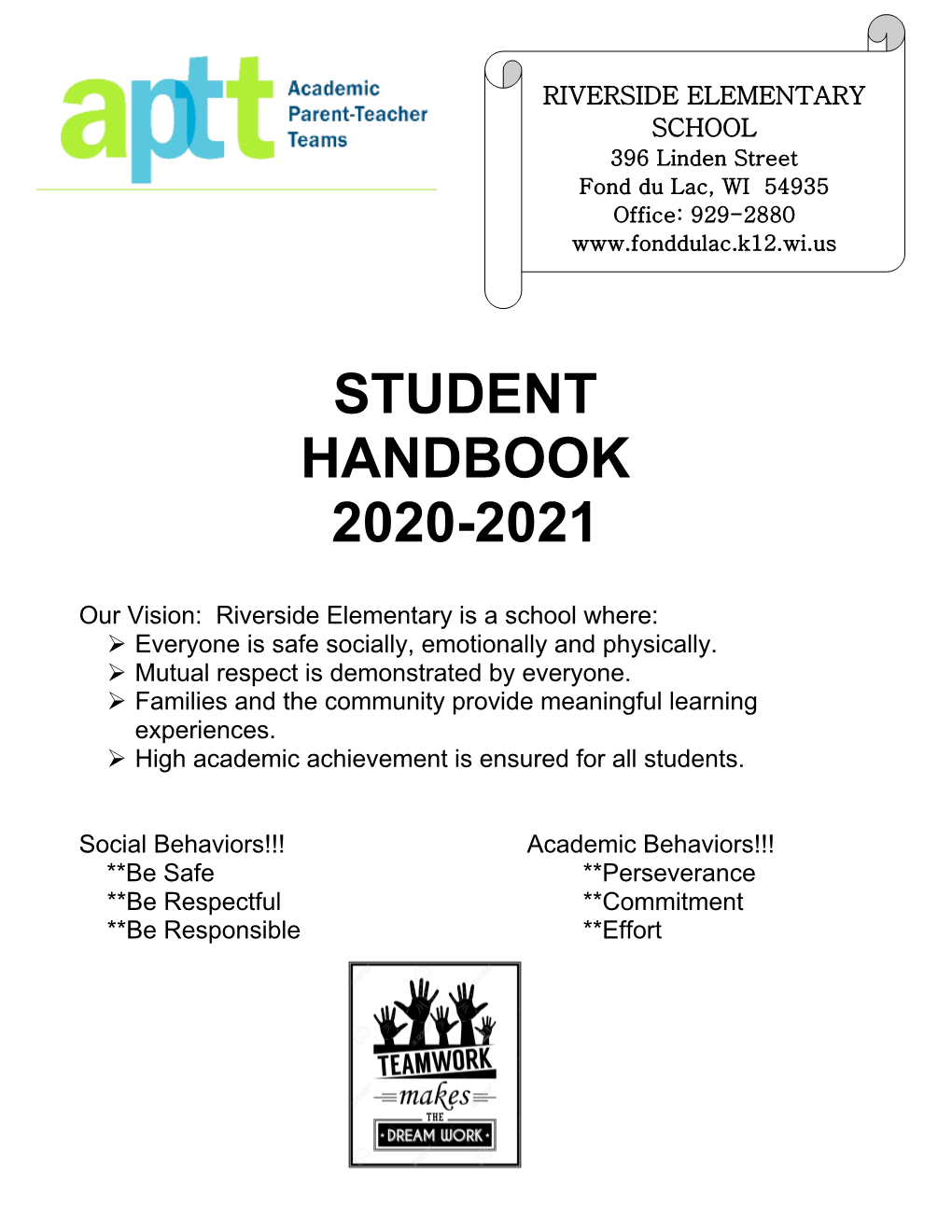 Student Handbook 2020-2021