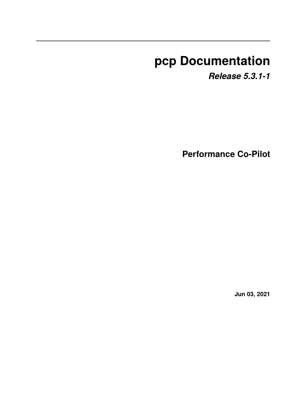 Pcp Documentation Release 5.3.1-1