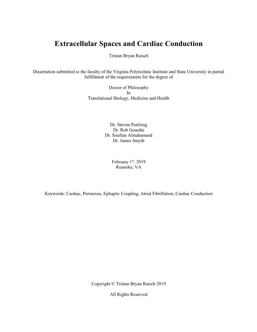 Extracellular Spaces and Cardiac Conduction