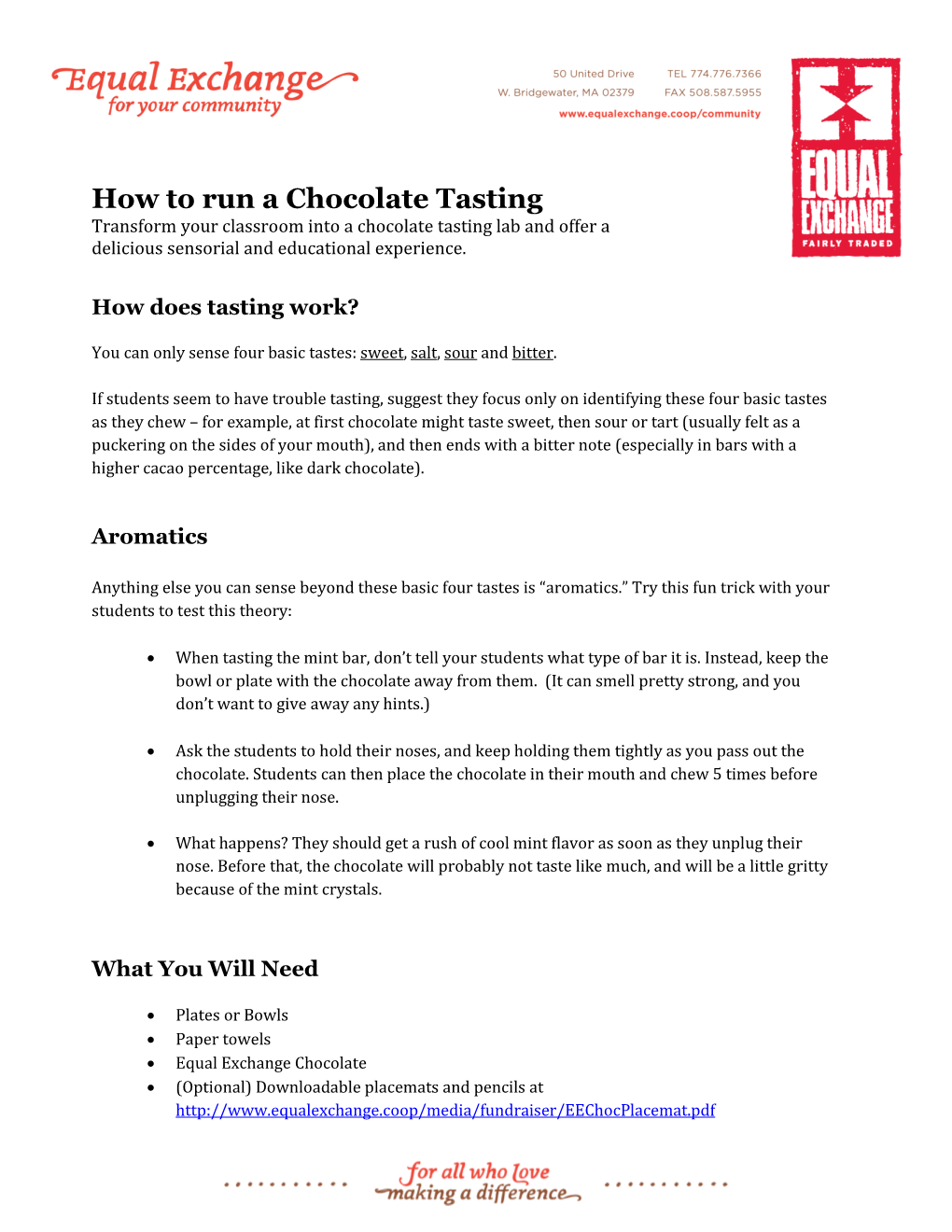 How to Run a Chocolate Tasting Transform Your Classroom Into a Chocolate Tasting Lab and Offer a Delicious Sensorial and Educational Experience