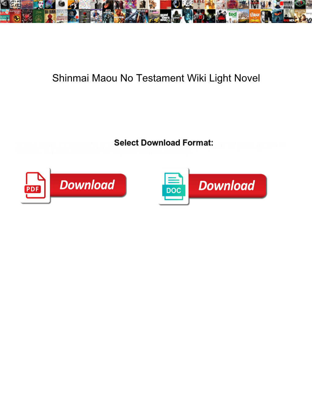 Shinmai Maou No Testament Wiki Light Novel