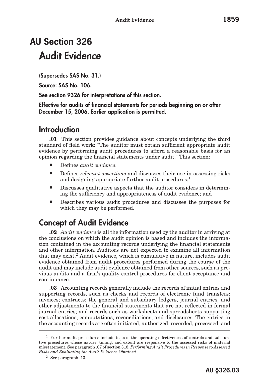 Sufficiency and Appropriateness of Audit Evidence